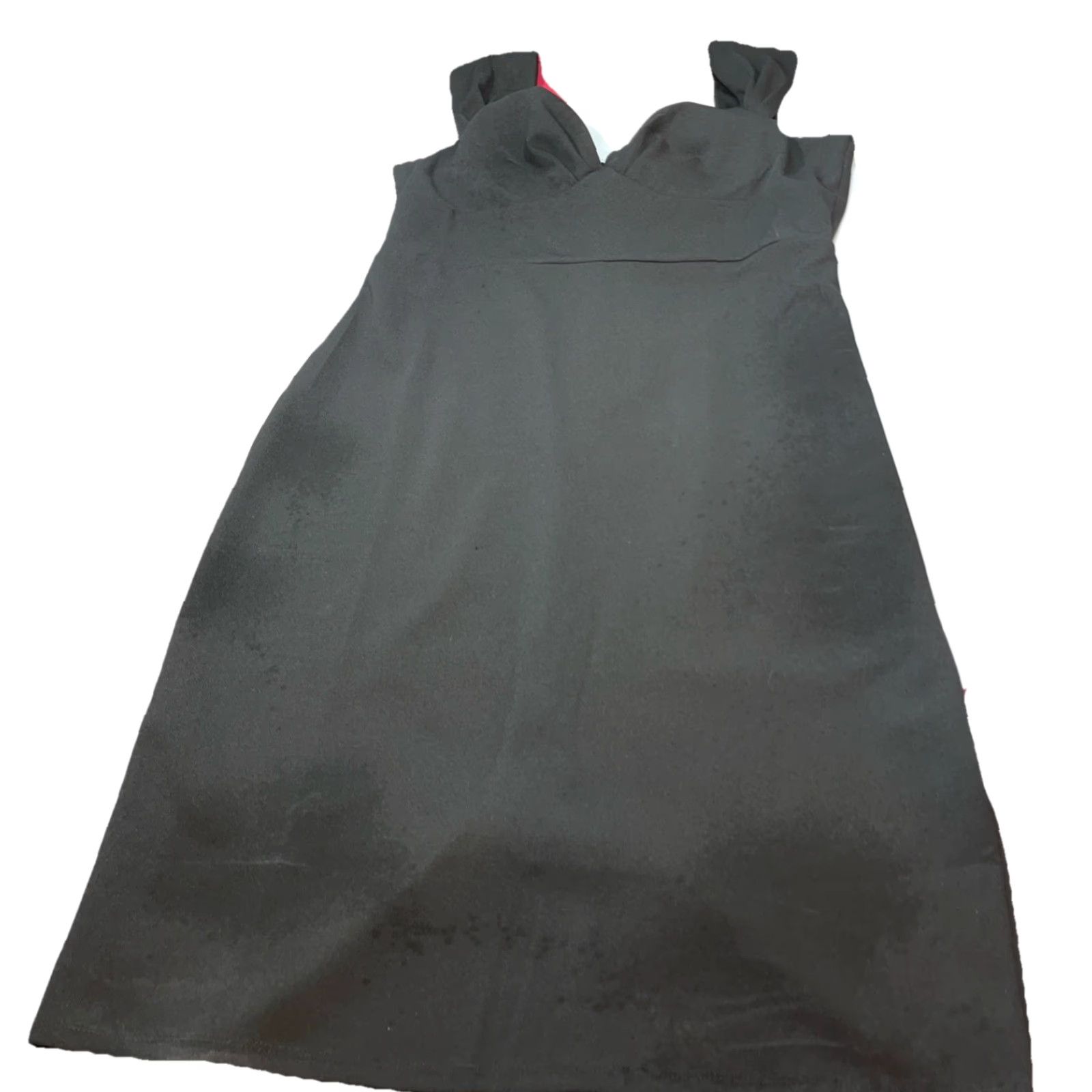 Vintage Premier Amour BLACK FORMAL DRESS Sleeveless SIZE 14 Padded Bra Shoulder Straps Size XL / US 12-14 / IT 48-50 - 3 Thumbnail