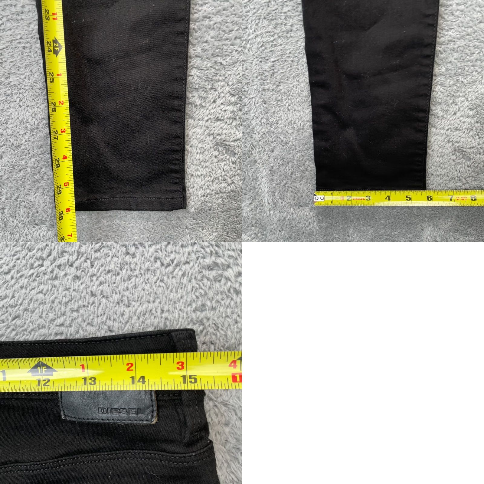 Diesel Diesel Jeans Mens 30 Black Skinzee High Super Slim Skinny Leg Denim Logo Cotton Jeans Size US 30 / EU 46 - 8 Thumbnail