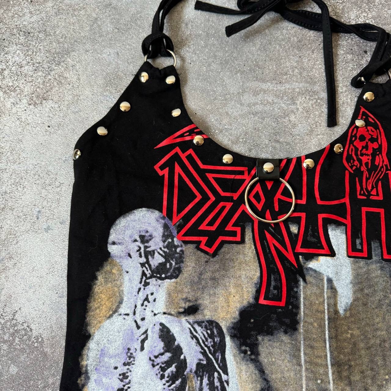 20471120 Amazing Y2K Goth Crop Top Size M / US 6-8 / IT 42-44 - 3 Thumbnail