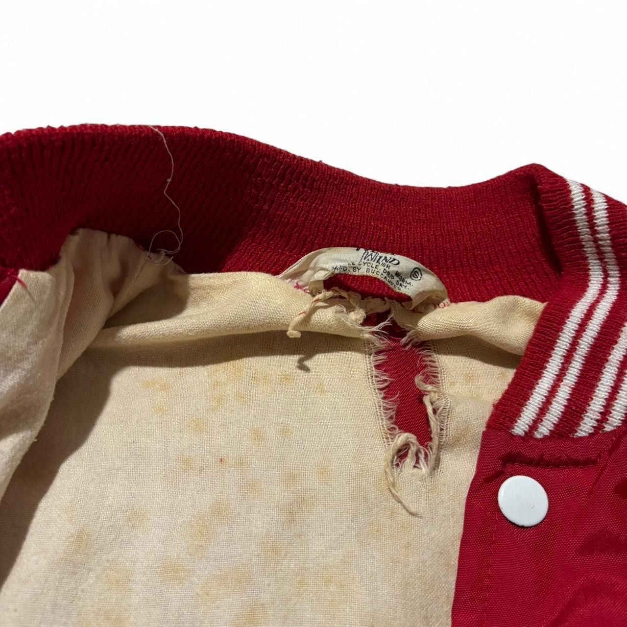 Vintage Vintage 70s Red Nylon Boxy Button-Up Varsity Jacket Size US S / EU 44-46 / 1 - 6 Thumbnail