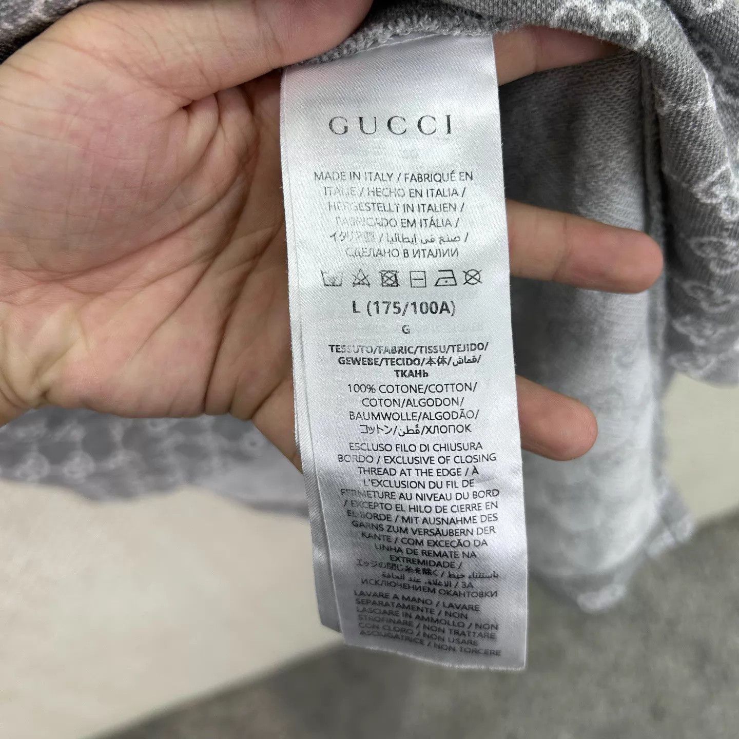 Gucci Gucci Gray Embroidered Logo Short Polo L Size US L / EU 52-54 / 3 - 4 Thumbnail