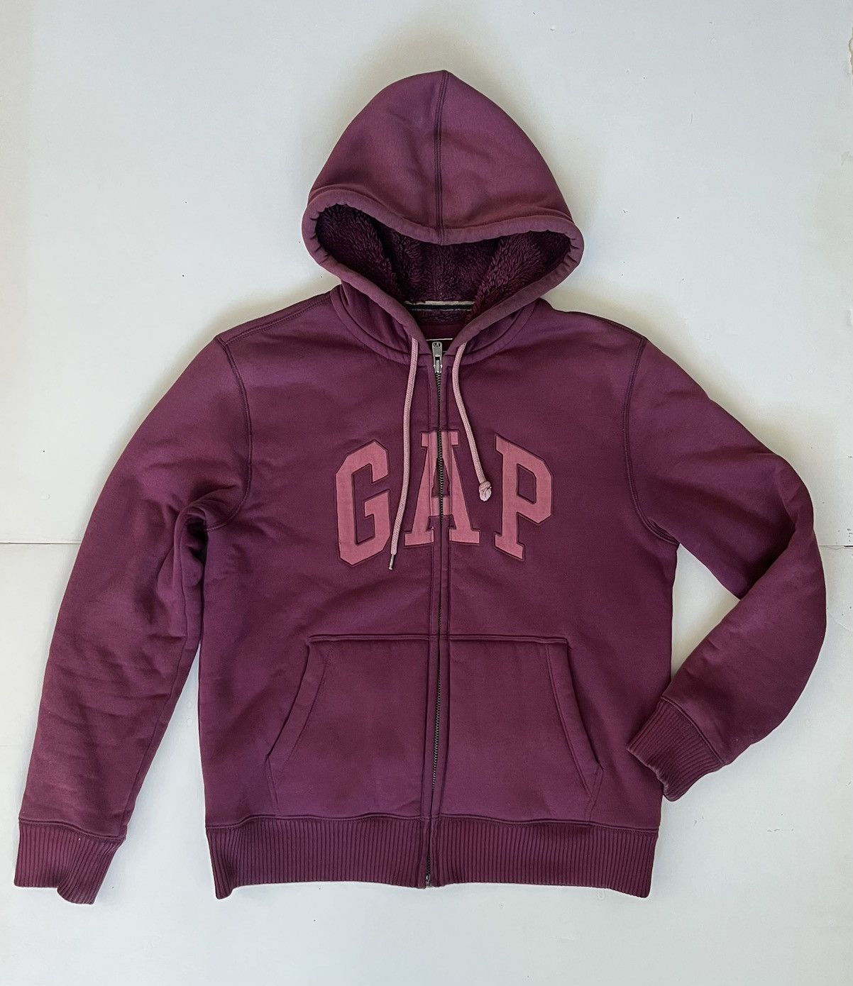 Gap The Gap Zip Up Hoodie, Fleece lined, Cotton Blend Jersey Size US M / EU 48-50 / 2 - 2 Thumbnail