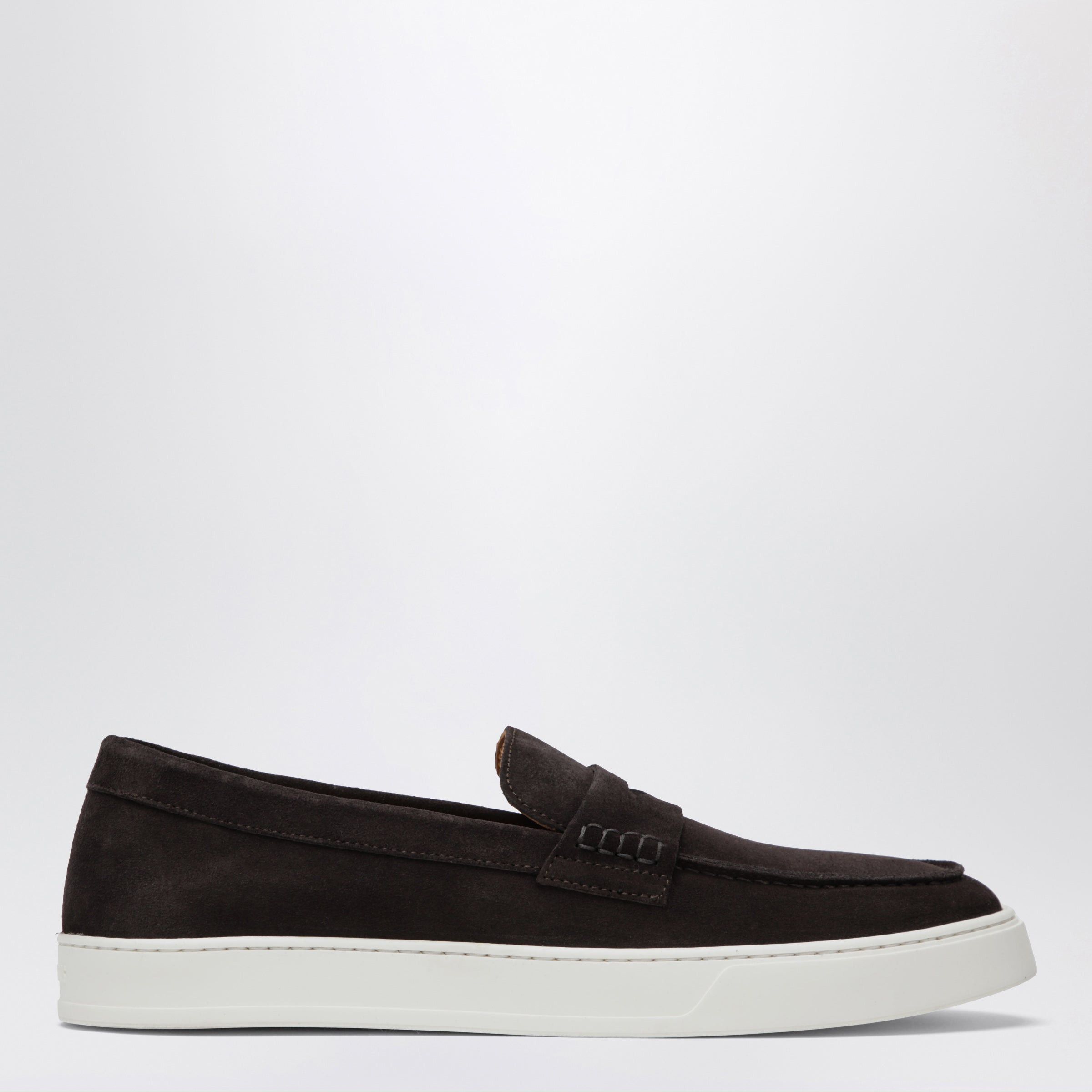 Doucal's Doucal's Brown Suede Penny Loafers Size US 7 / EU 40 - 1 Thumbnail