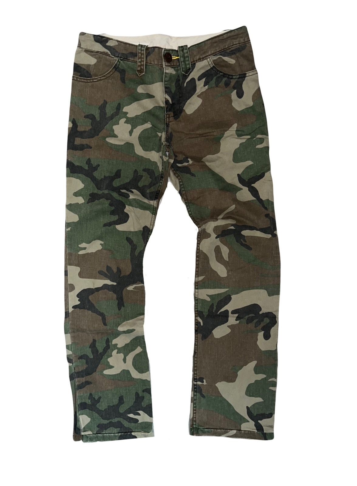 Japanese Brand Vintage Y2K Camo low rise slim pants 🧚🏻🧑🏻‍🎤 Size 28" / US 6 / IT 42 - 11 Thumbnail