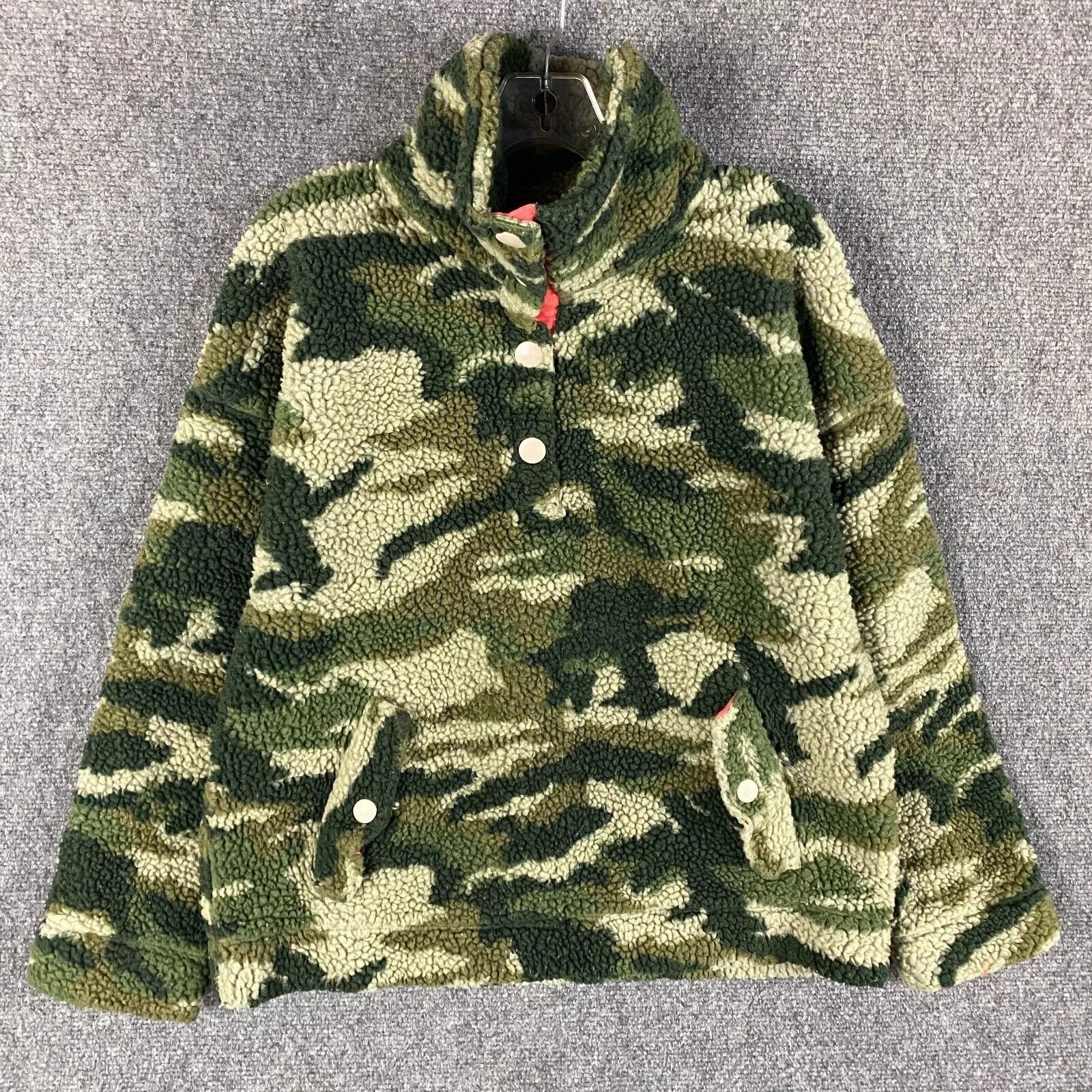 J.Crew × Vintage J Crew Vintage Fleece Women's Small Camouflage Snap Pullover Size S / US 4 / IT 40 - 1 Thumbnail
