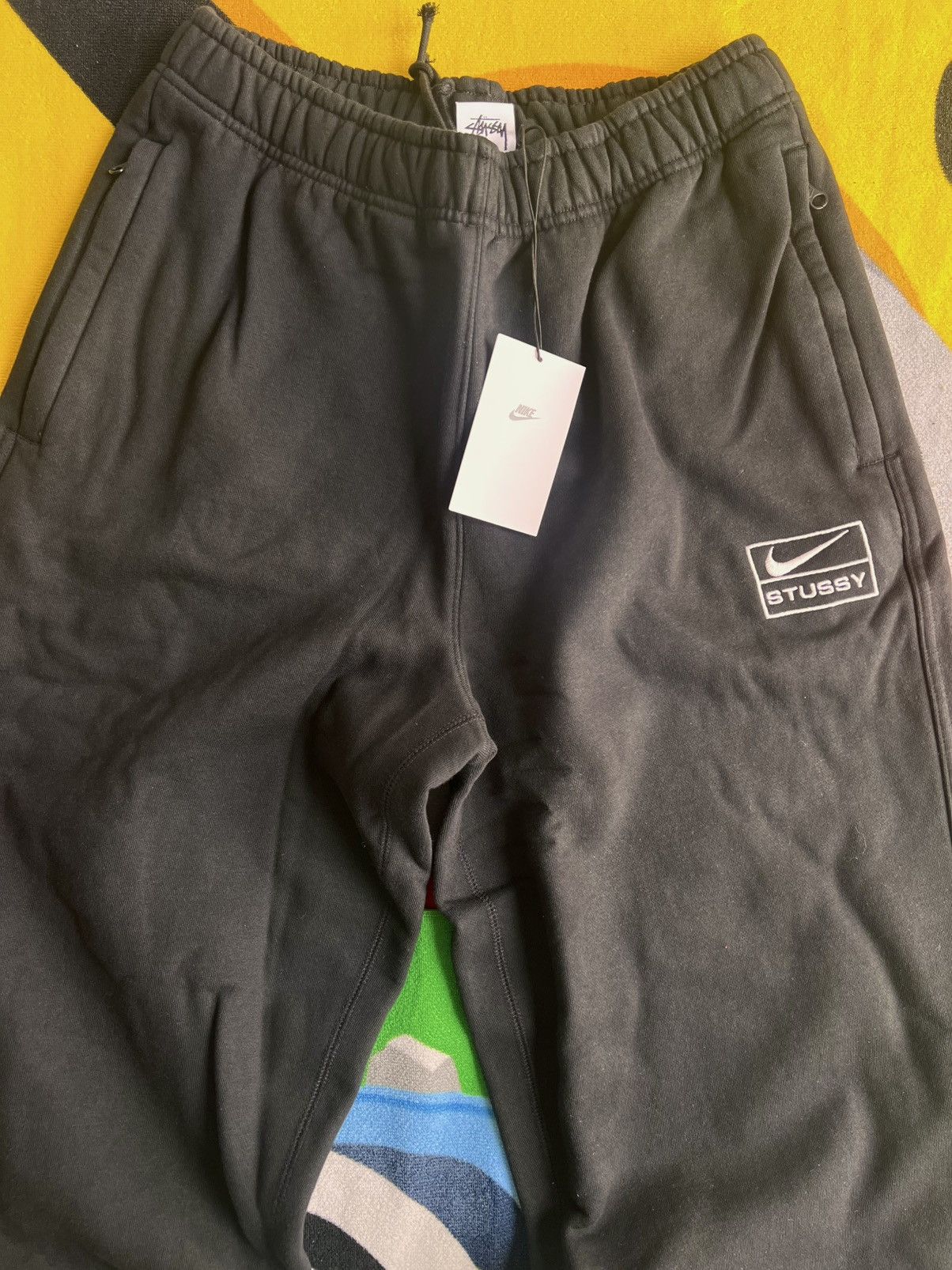 Nike × Stussy S - Nike Stussy Fleece Sweatpant Black FW25 jogger pant logo Size US 32 / EU 48 - 3 Thumbnail