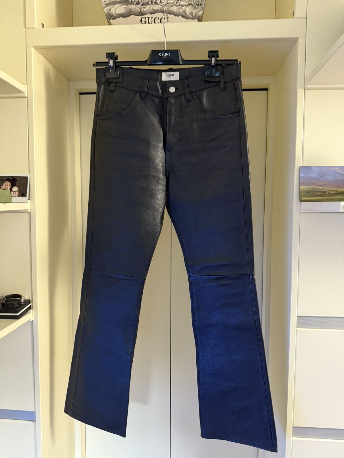 Celine Hedi Slimane for Celine Dylan leather pants Size US 29 - 2 Thumbnail