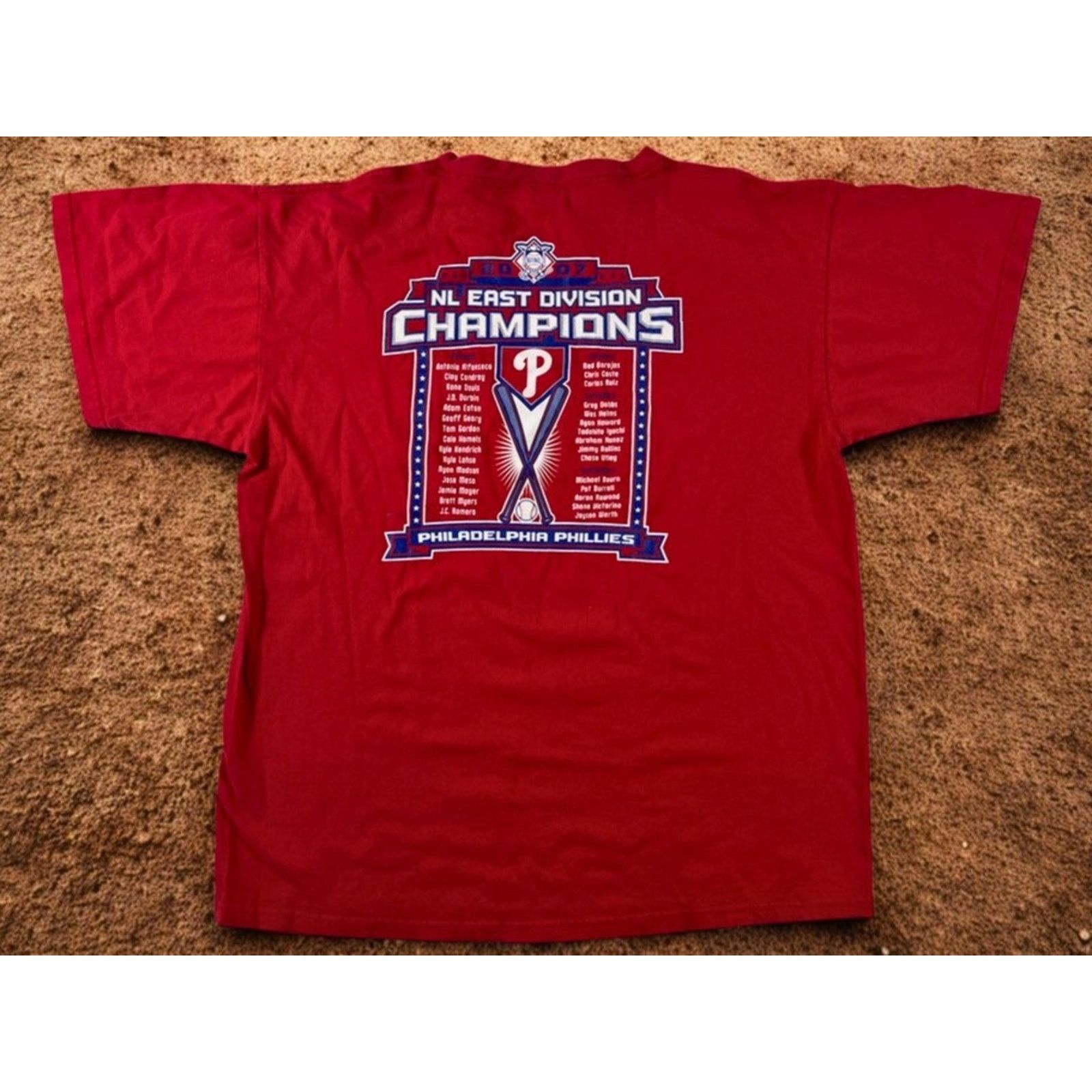 Majestic Philadelphia Phillies 2007 NL East MLB Majestic T-Shirt XL Size US XL / EU 56 / 4 - 3 Thumbnail