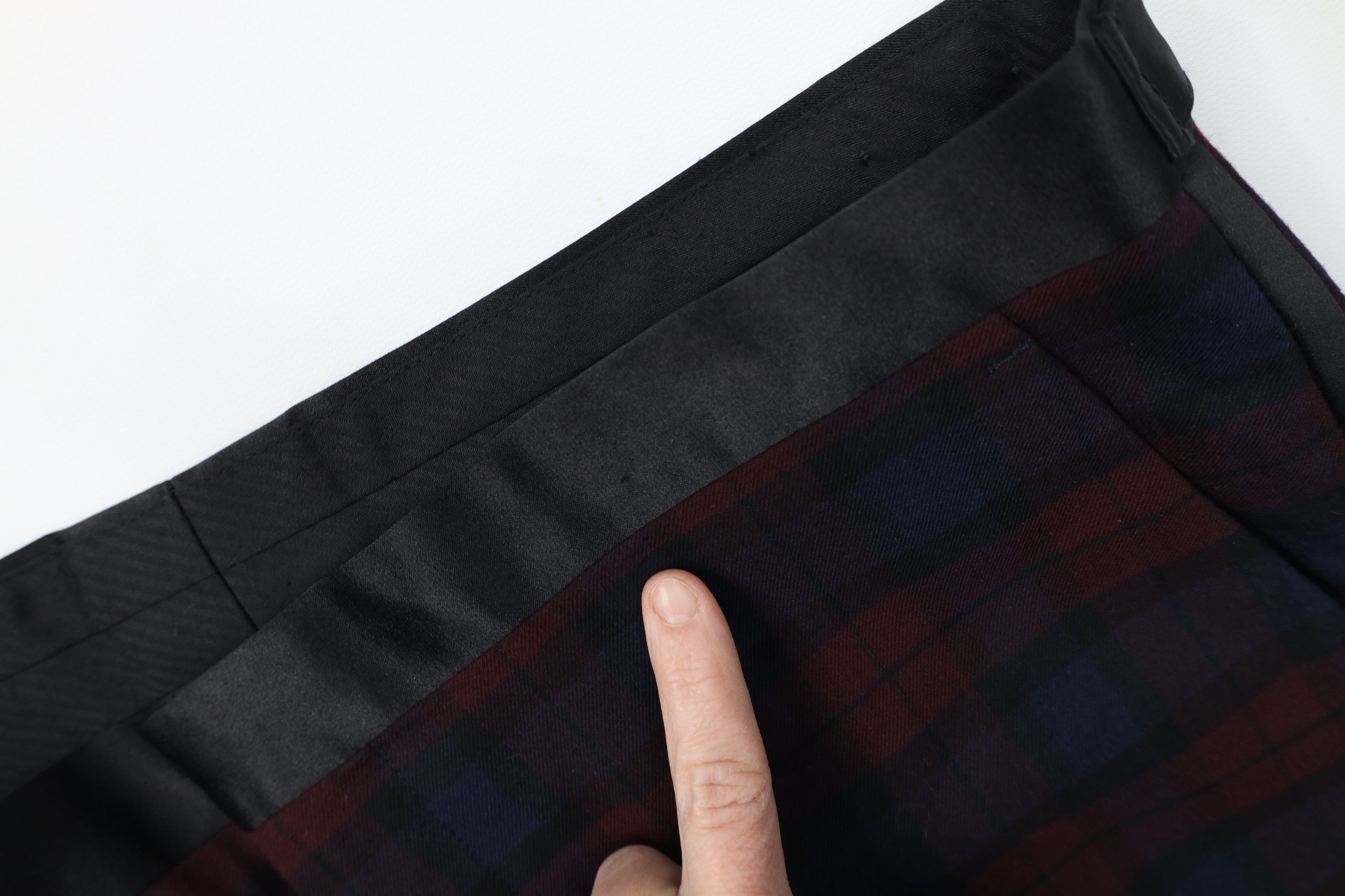 Express Express Slim Satin Stripe Tuxedo Chino Pants Trousers Plaid Size US 34 / EU 50 - 6 Thumbnail