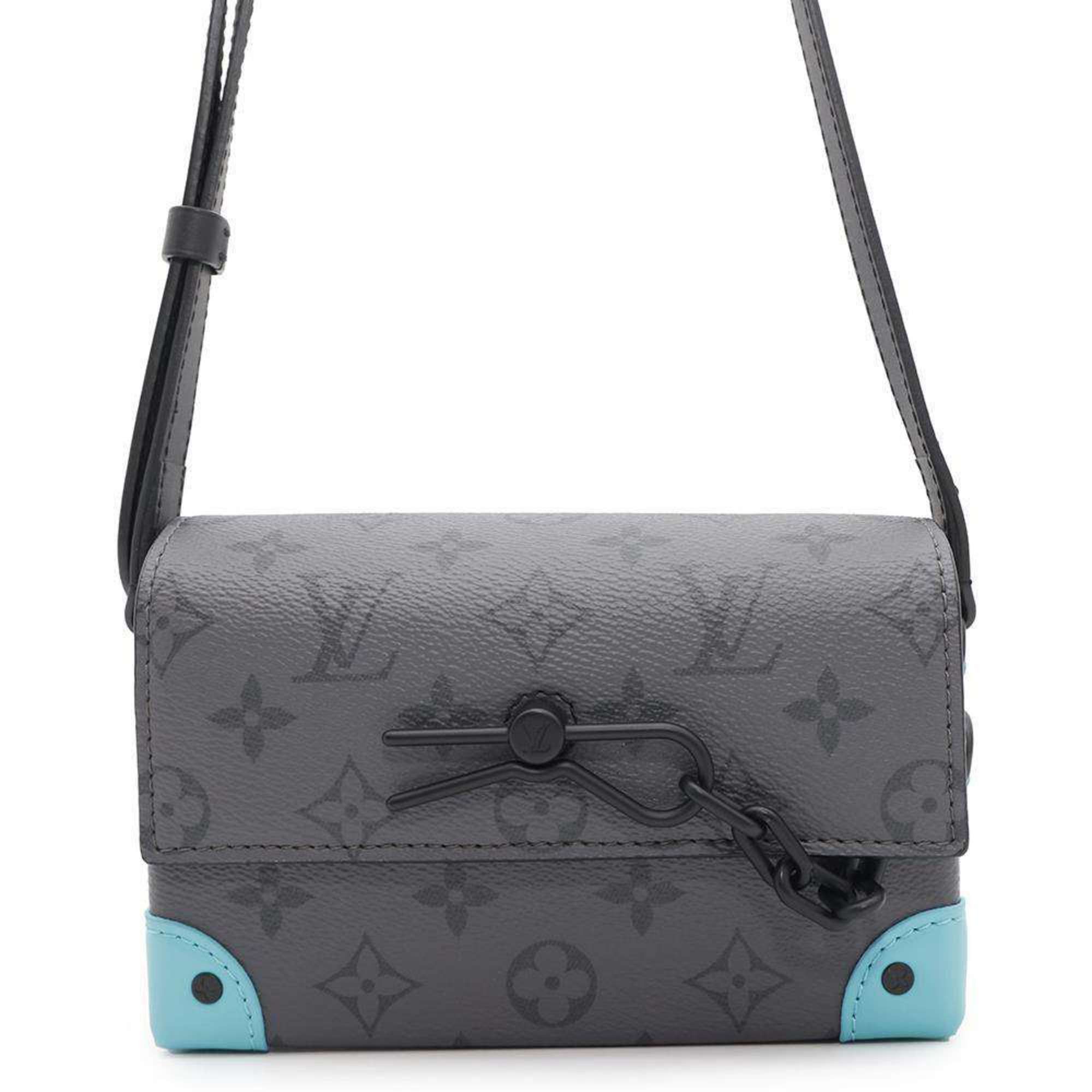 Louis Vuitton Shoulder Bag Monogram Eclipse Reverse Steamer Wearable Wallet M11496 Louis Vuitton in Grey, Women's