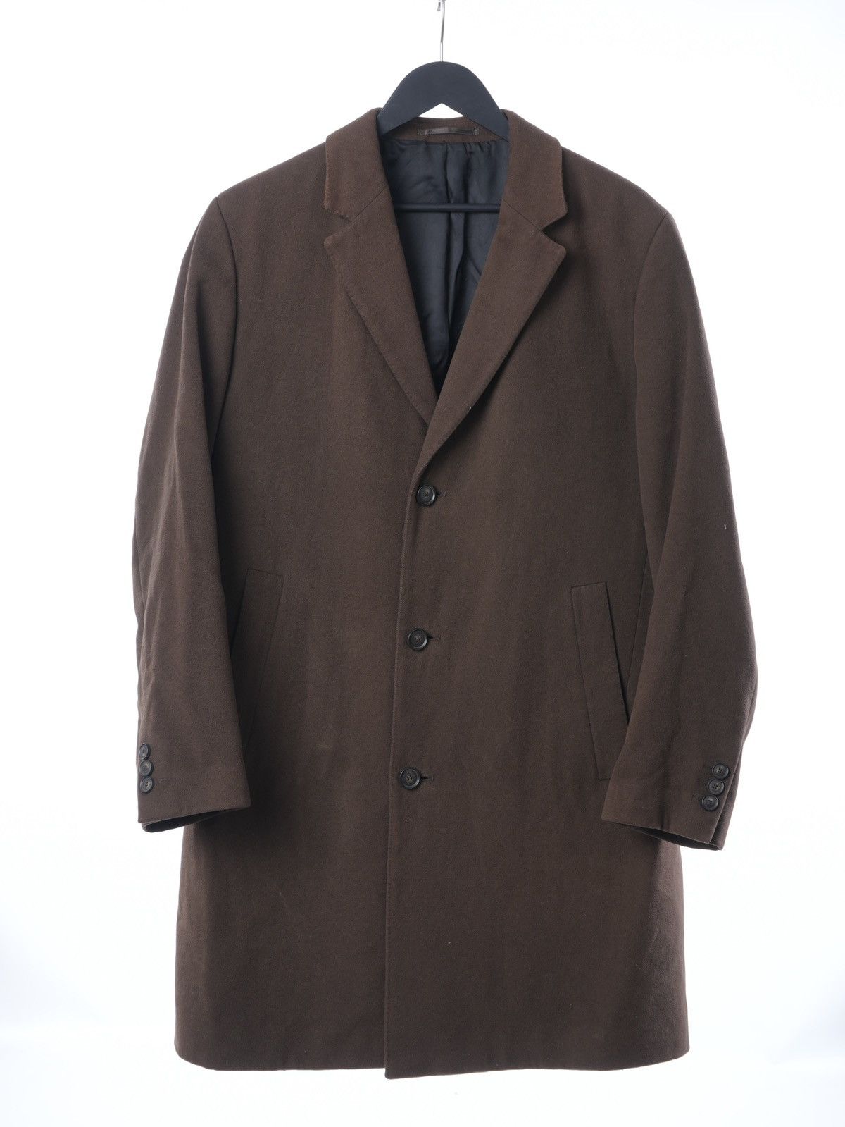 Hugo Boss Mens Cashmere-Wool Long Coat Jacket sz 54 L