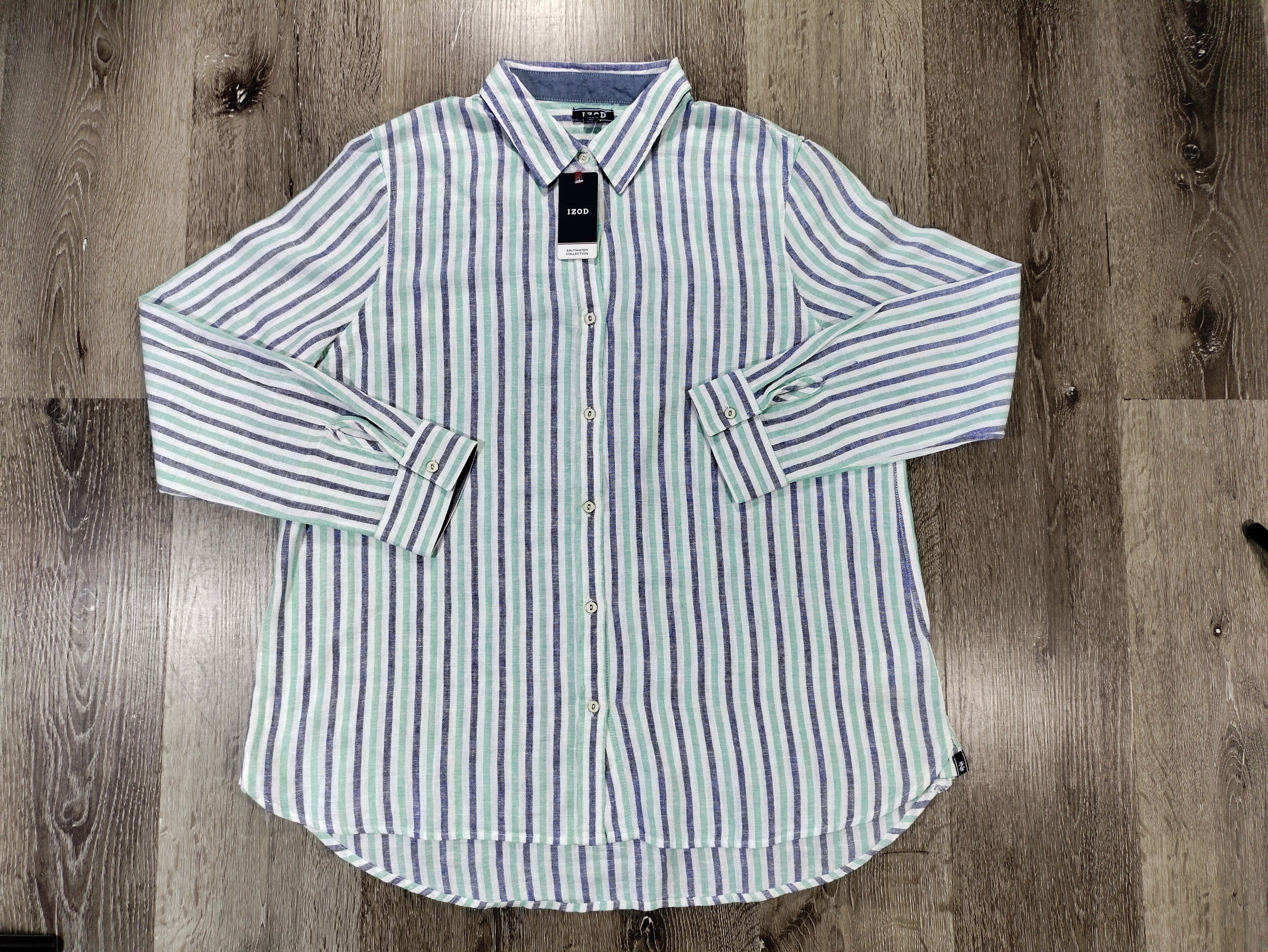 Izod Izod Saltwater Mens Shirt Size US XL / EU 56 / 4 - 2 Thumbnail