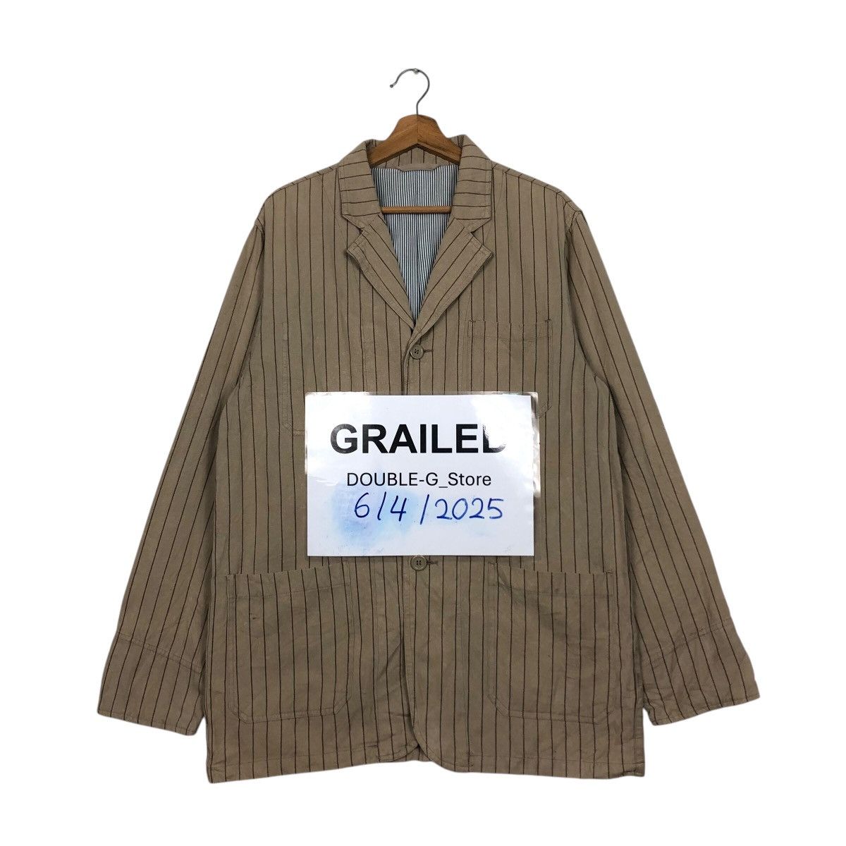 Japanese Brand Vtg Hickory Chore Jacket Striped Hillcrop Club Issey Miyake Size US L / EU 52-54 / 3 - 1 Thumbnail