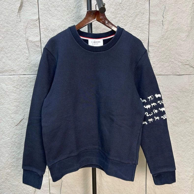 Thom Browne Thom Browne size1 Animal embroidered round neck dark blue h Size US S / EU 44-46 / 1 - 1 Thumbnail