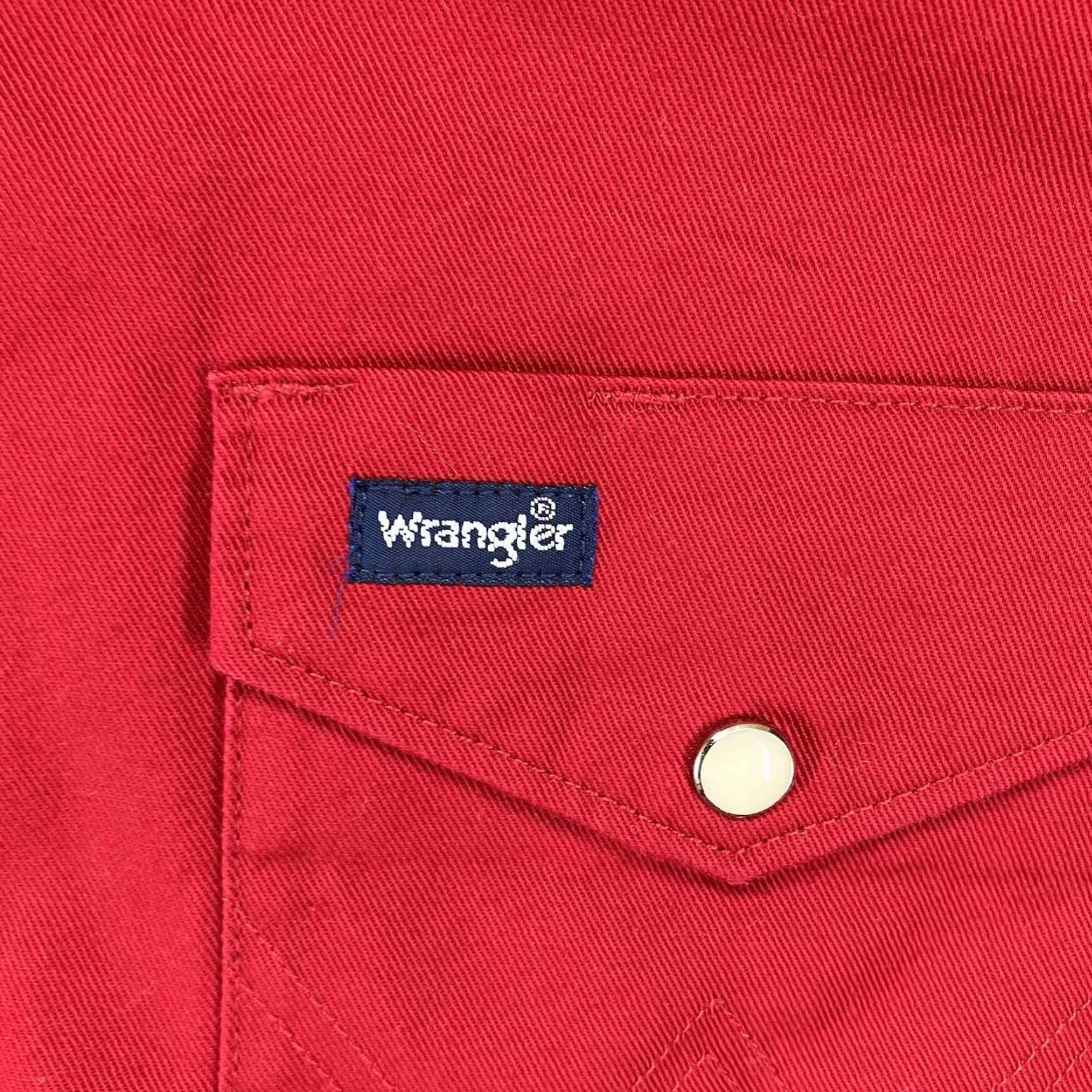 Wrangler VINTAGE Wrangler Pearl Snap Denim Shirt Big & Tall 2XL Red Mens Western Rockabilly 90s Size US XXL / EU 58 / 5 - 3 Thumbnail