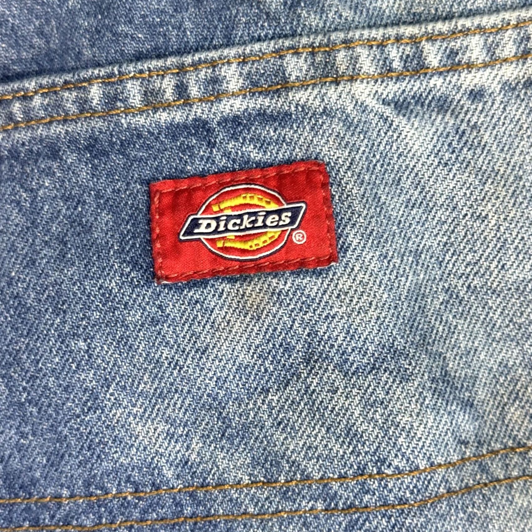 Dickies Dickies Jeans Mens 34x32 Blue Denim Straight Workwear Pants Distressed Zip Size US 34 / EU 50 - 4 Thumbnail