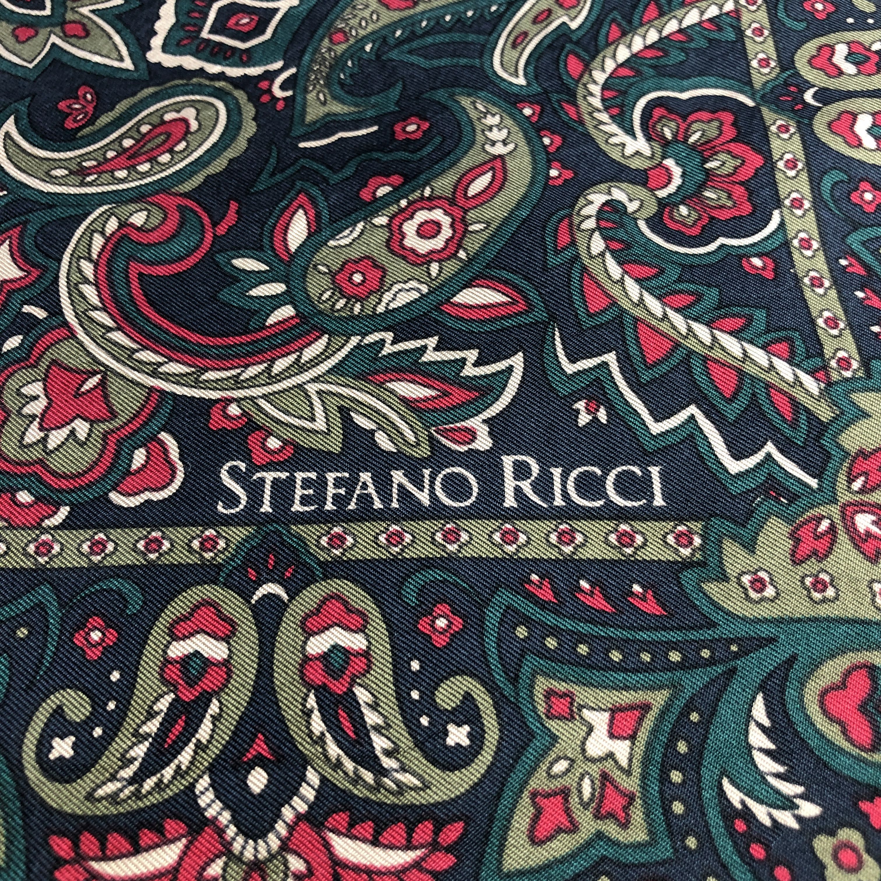 Stefano Ricci Stefano Ricci Paisley Hand Rolled Silk Scarf M1189 Size ONE SIZE - 4 Thumbnail
