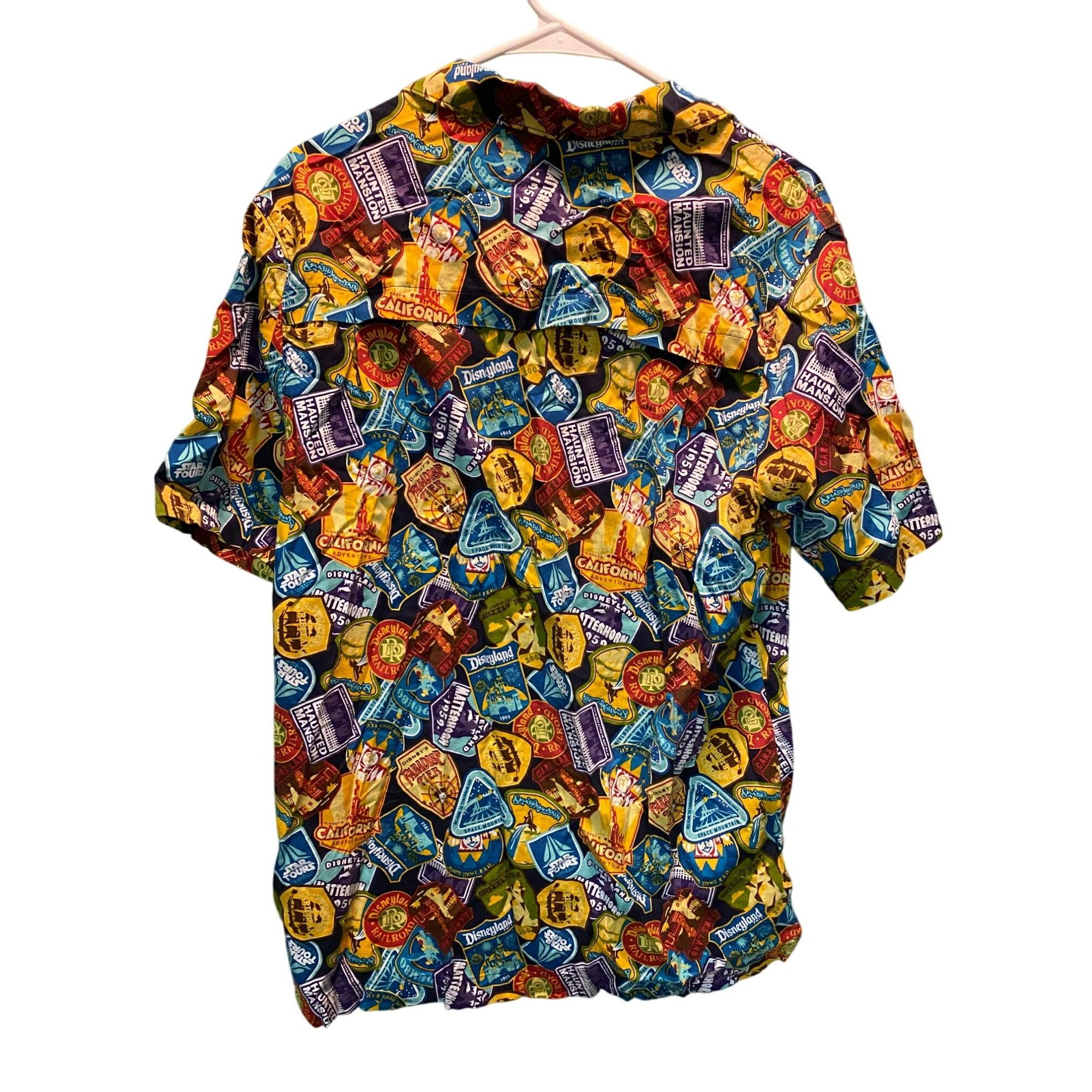 Disney Disney Parks Disneyland Attraction Badges Mens Button-Up Shi Size US M / EU 48-50 / 2 - 4 Thumbnail