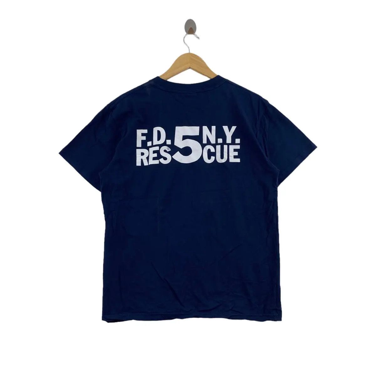 Vintage Vintage FIRE FIGHTERS New York Dept Tee Shirt Top Rescue Size US L / EU 52-54 / 3 - 1 Thumbnail