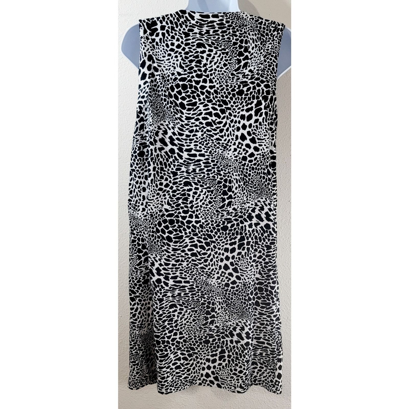 Jones New York Jones New York Black White Animal Print Mini Dress Small Size S / US 4 / IT 40 - 2 Thumbnail
