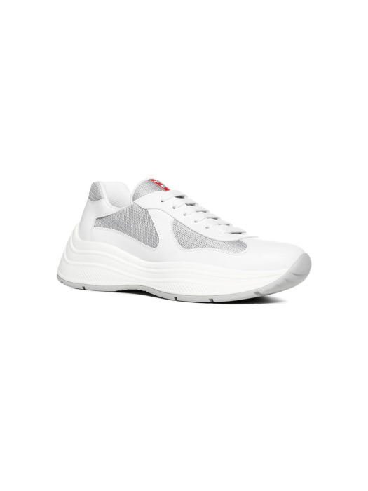 Prada Prada America’s Cup-Style Sneakers – White / Grey (4E3494) Size US 8.5 / EU 41-42 - 1 Thumbnail