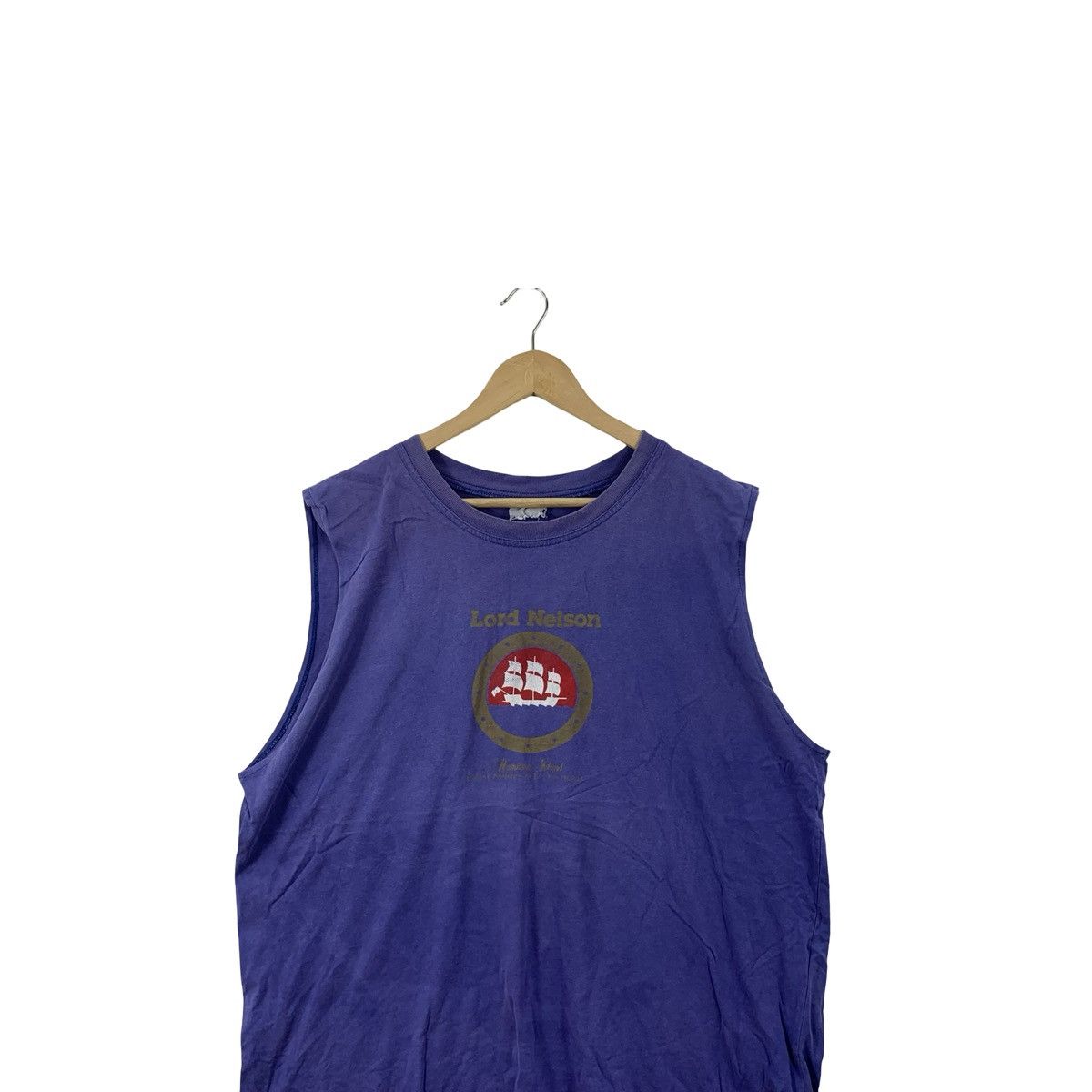 Vintage Vintage Lord Nelson Nautical Ship Graphic Sleeveless Tee Size US XXL / EU 58 / 5 - 2 Thumbnail