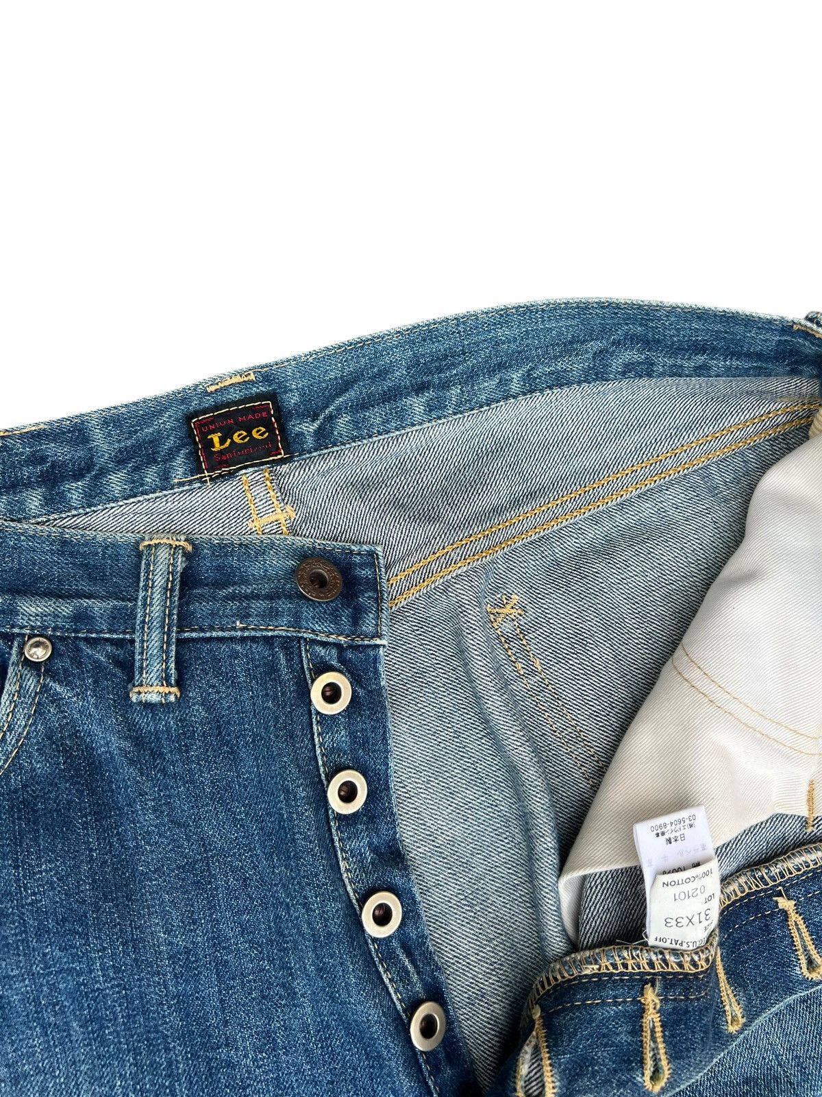 Lee Vintage Lee Lot 02101 Sanforized Faded Denim Selvedge Jeans Size US 31 - 7 Thumbnail
