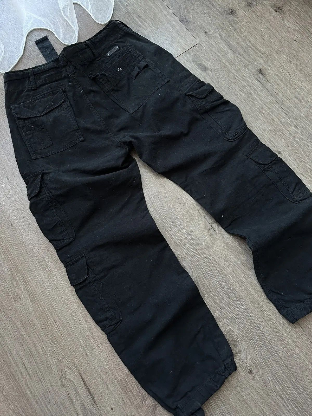Japanese Brand × Vintage Vintage Cargo Bandit Denim Black Streetwear Pants Size US 32 / EU 48 - 17 Thumbnail