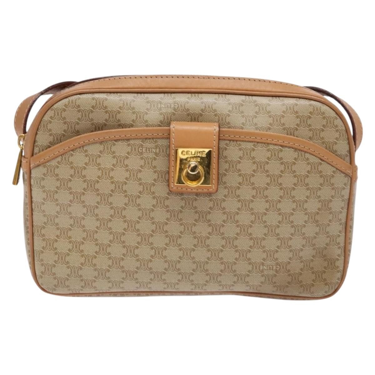 Celine CELINE Macadam Canvas Shoulder Bag Pvc Beige Gold Size ONE SIZE - 2 Thumbnail