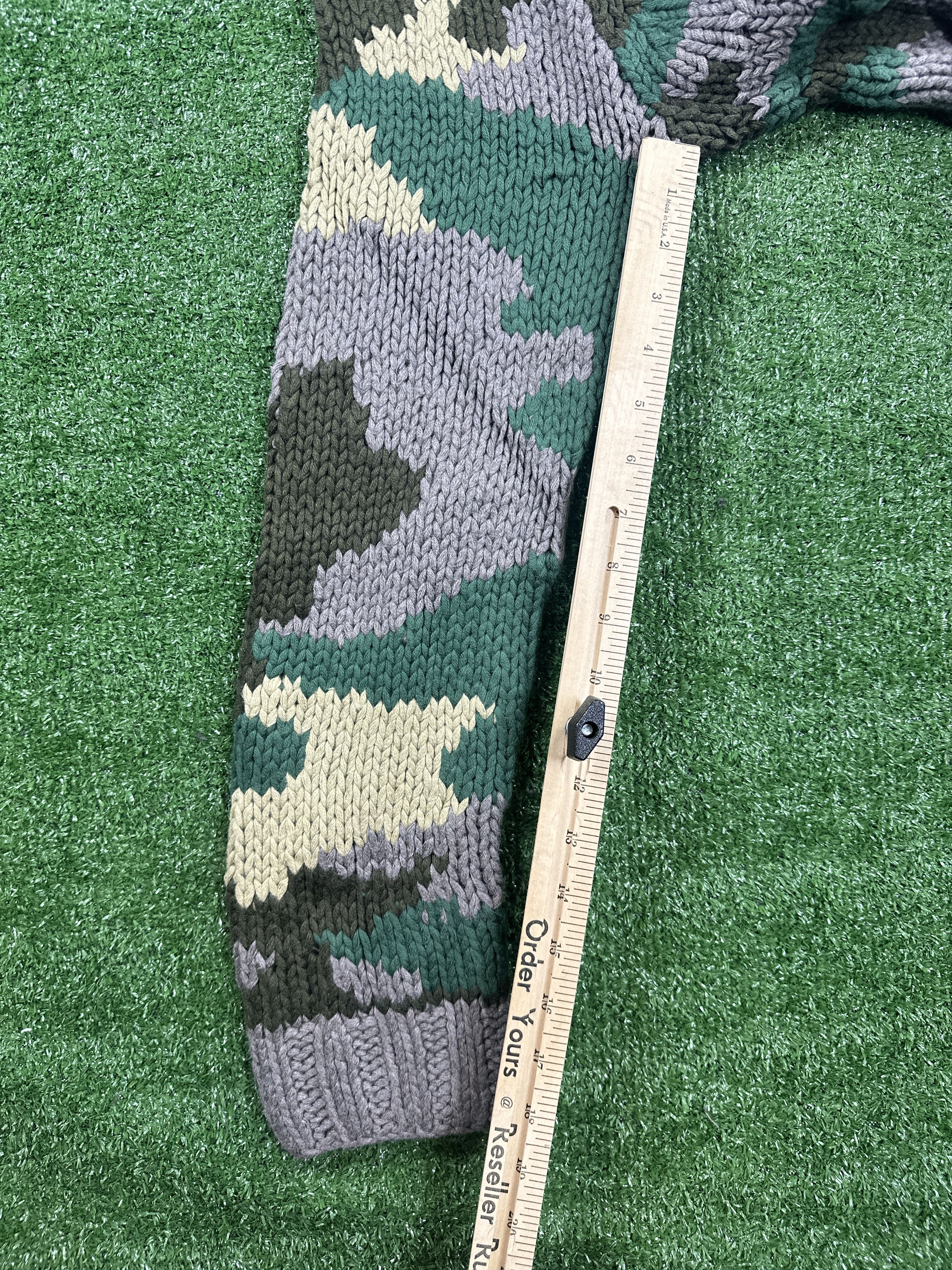 Rhude Rhude Heavyweight Knit Men's Camo Cardigan - Size Large Size US L / EU 52-54 / 3 - 8 Thumbnail