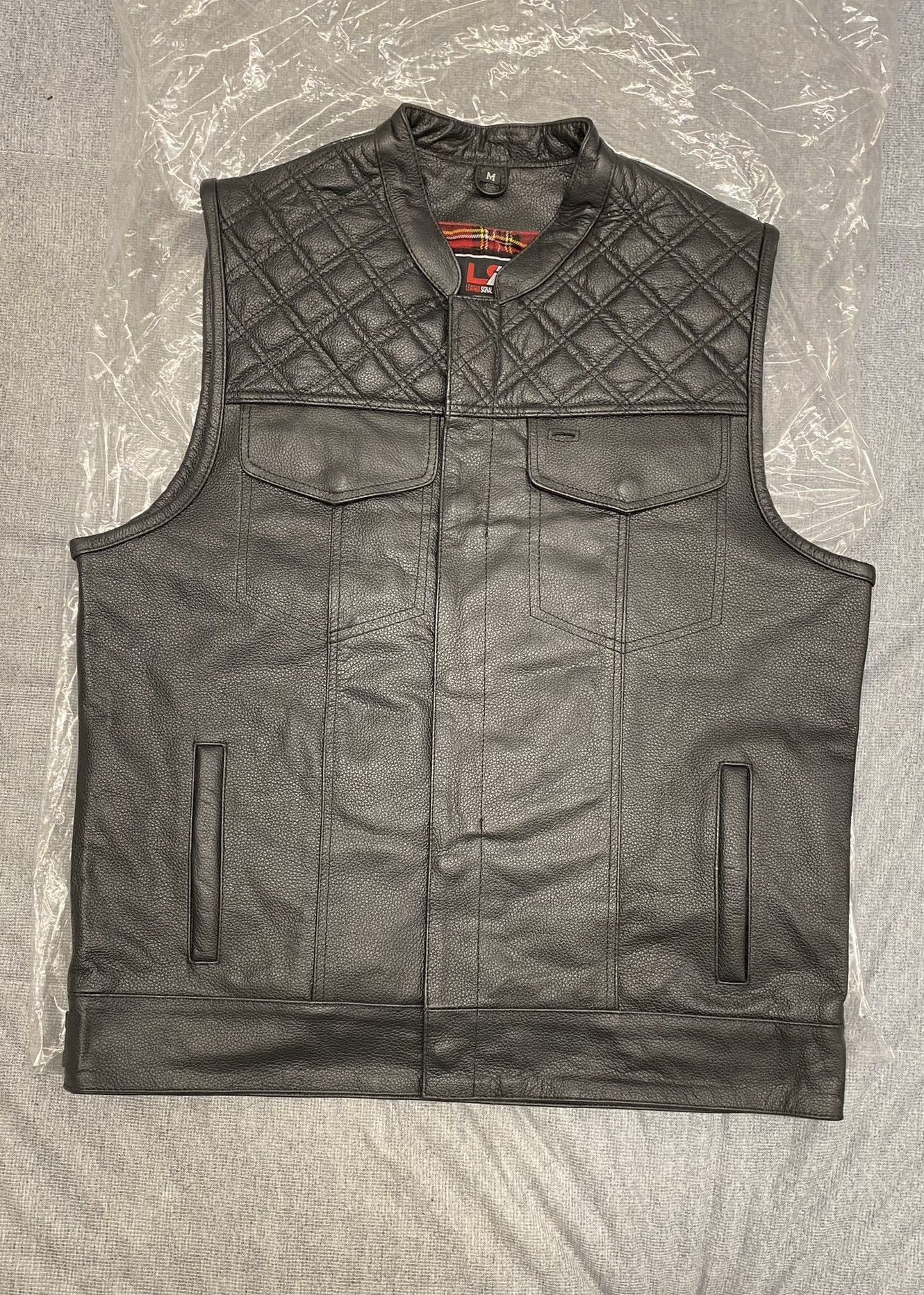 Genuine Leather × Vintage Leather Waistcoat Leather Vest Biker Motorcycle Club Leather Size US L / EU 52-54 / 3 - 1 Thumbnail