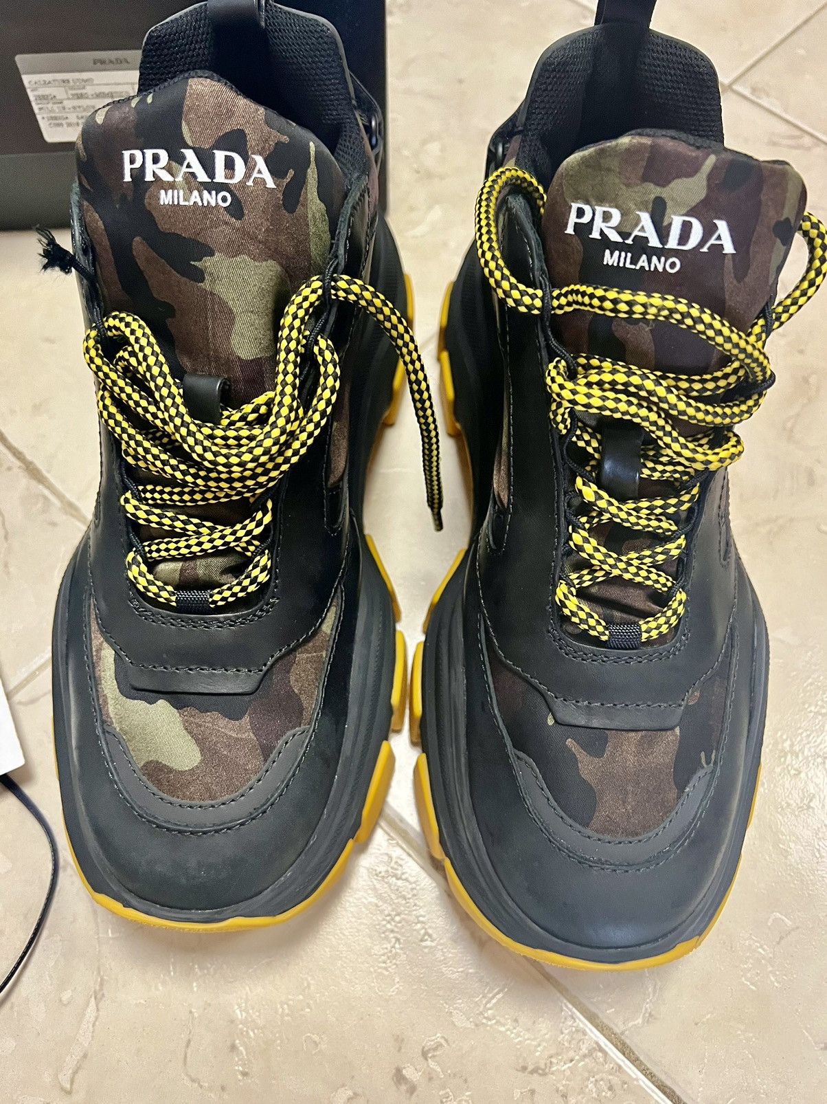 Prada PRADA PEGASUS SNEAKERS CAMO BLACK Size US 8 / EU 41 - 7 Thumbnail