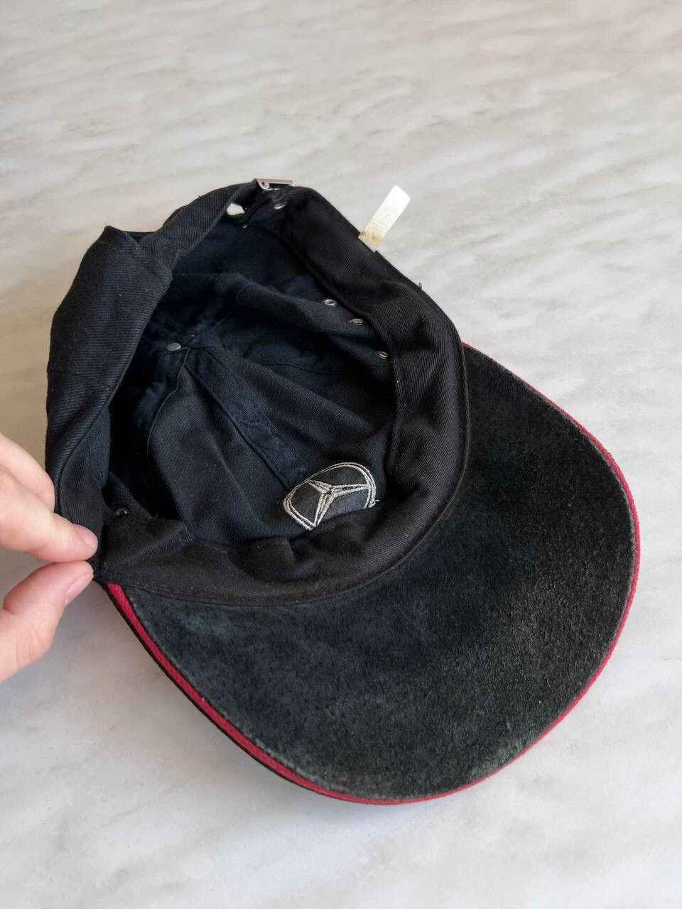 Mercedes-Benz × Vintage Vintage 90s Mercedes Benz Black Racing Logo Rare Archive Cap Size ONE SIZE - 6 Thumbnail