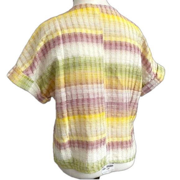 Anthropologie Dolan Johnny Ombré Striped Short Sleeve Blouse - XS/S Size S / US 4 / IT 40 - 10 Thumbnail