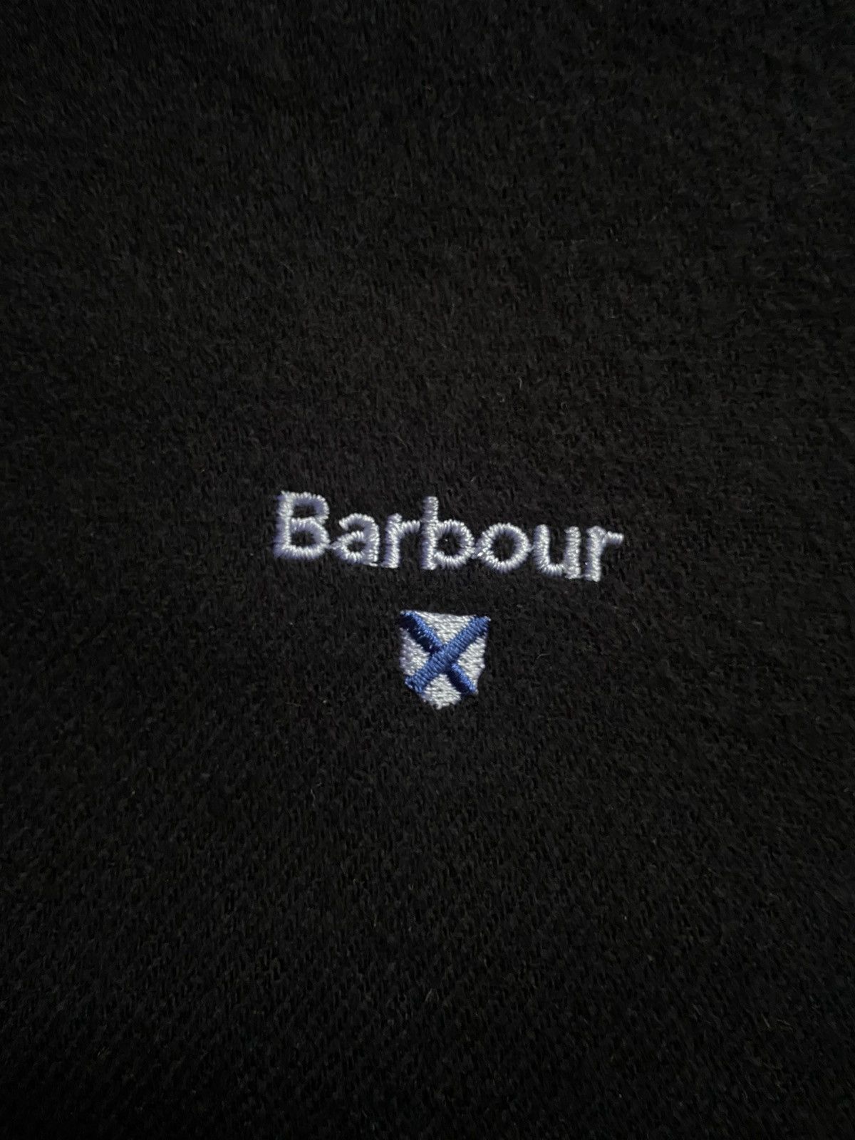 Barbour × Japanese Brand Barbour Acrylic dark scarf embroidered logo Size ONE SIZE - 4 Thumbnail