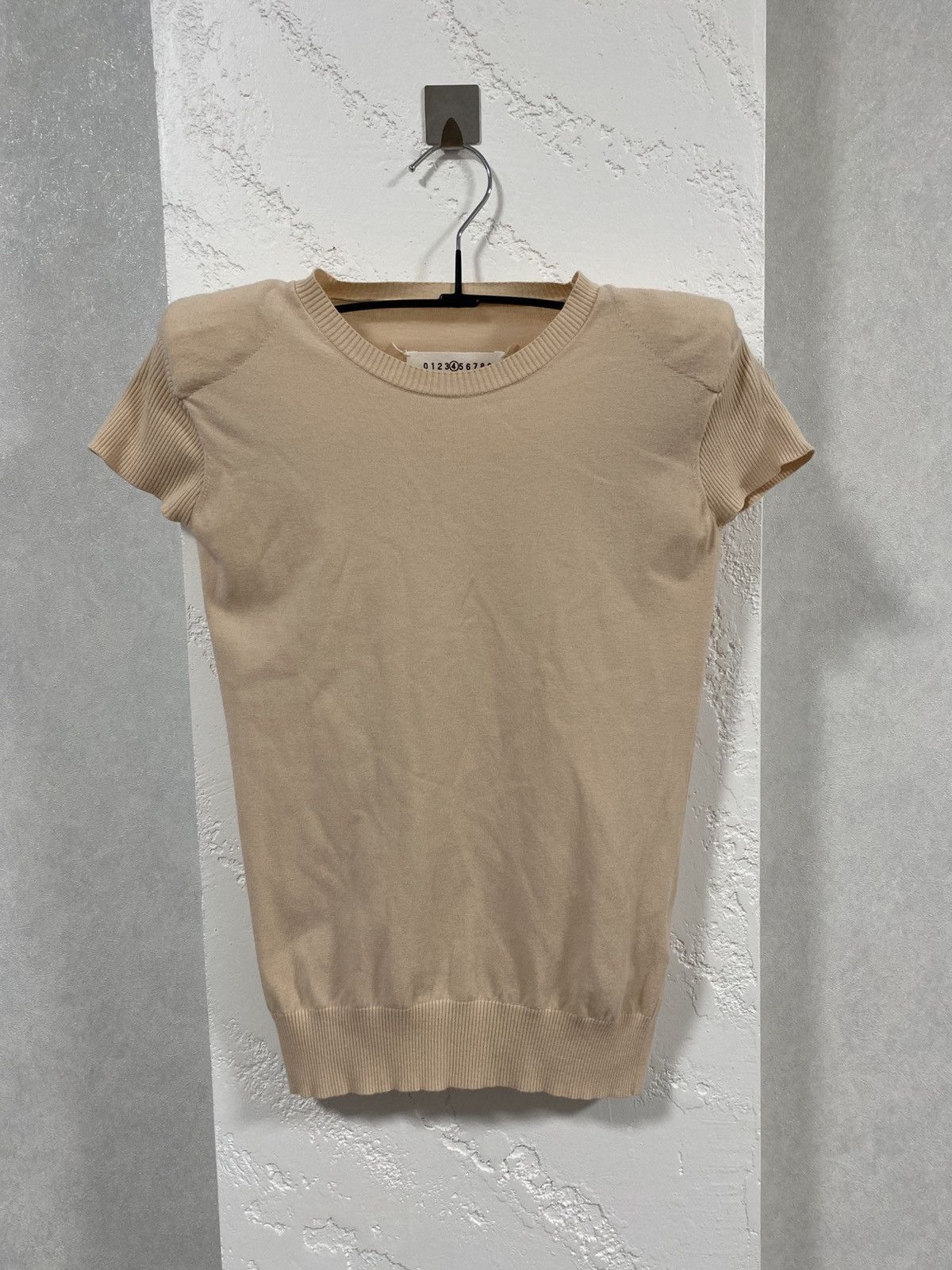 Maison Margiela Maison Margiela 2007 Short Sleeve Knitted Top Shoulder Pads Size S / US 4 / IT 40 - 2 Thumbnail