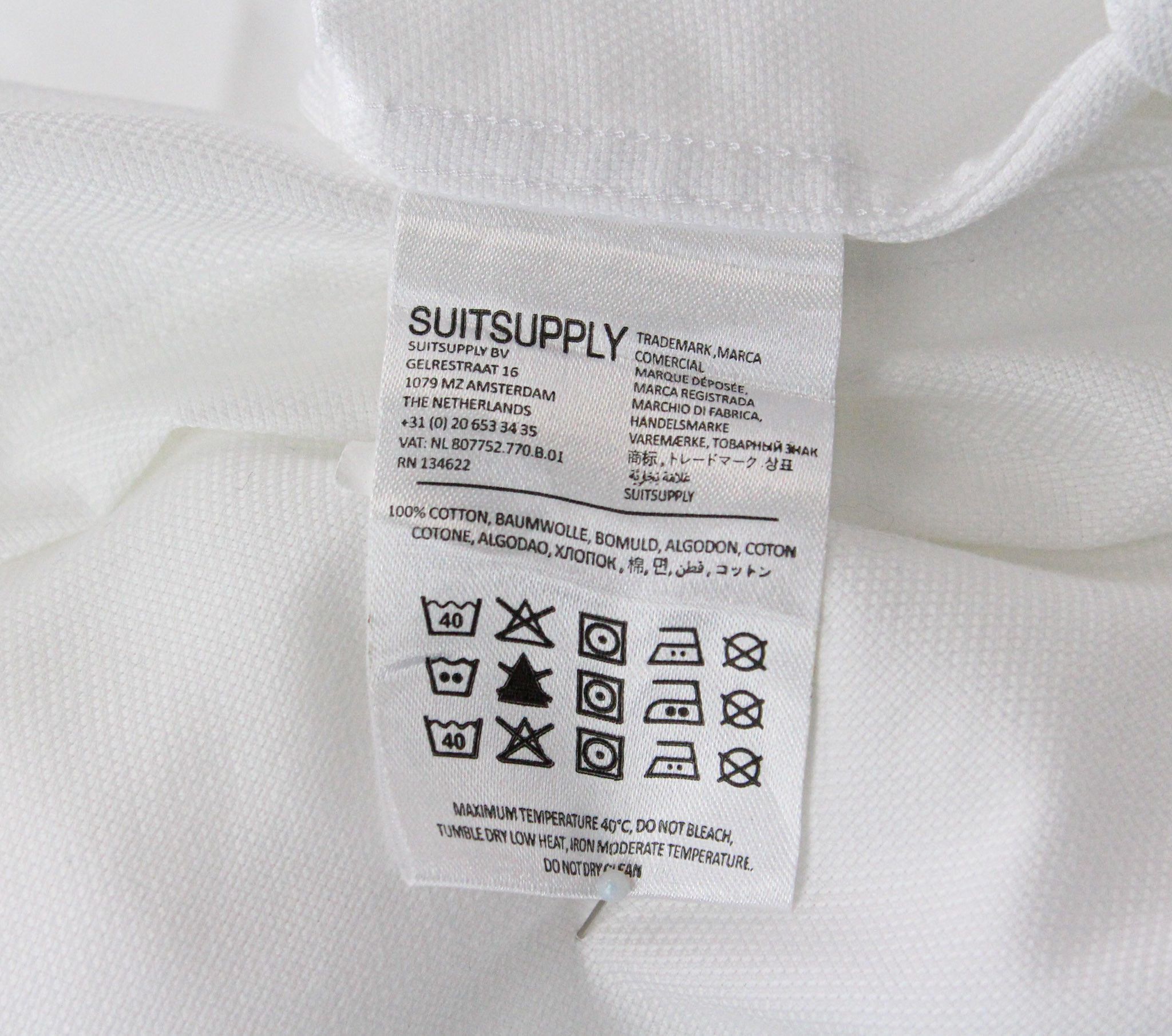 Suitsupply 39L/15 1/2L Slim White Cotton Button-Up 72751 Size 38R - 6 Thumbnail