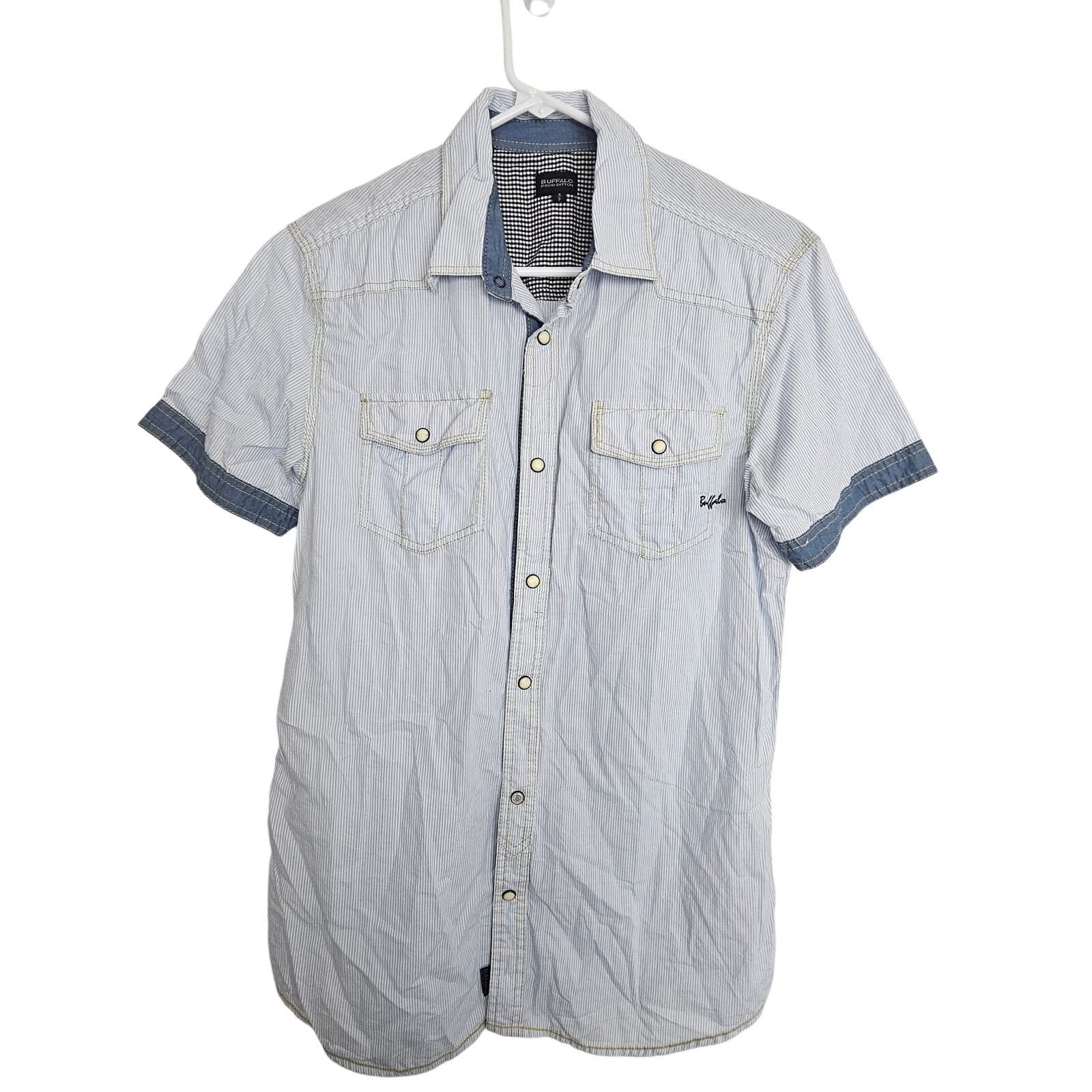 Buffalo David Bitton Buffalo David Bitton Men Striped Western Shirt Snap S Cowboy Size US S / EU 44-46 / 1 - 1 Thumbnail