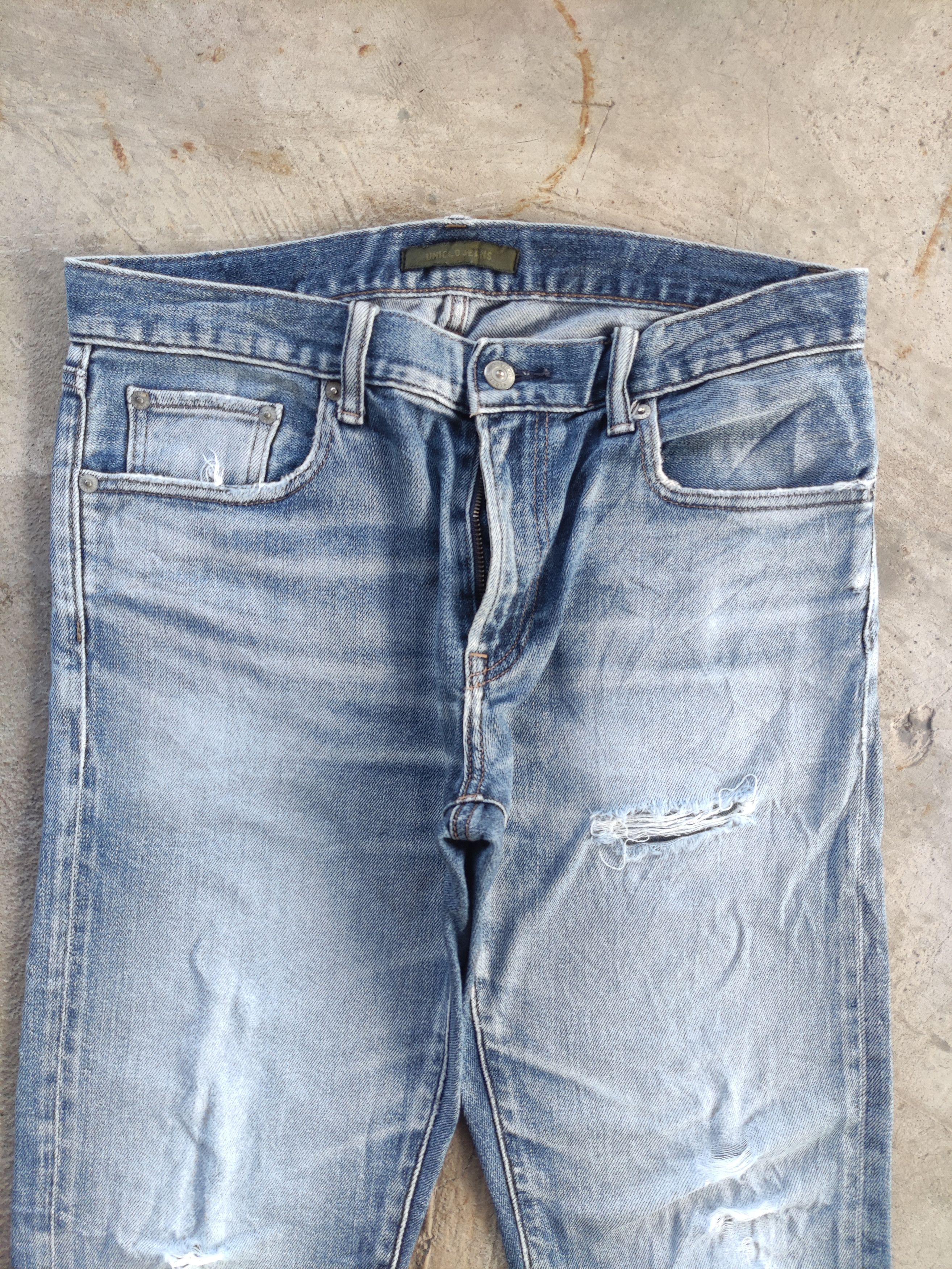 Japanese Brand Vintage Japanese Jean Distressed Faded Denim Pants Size US 34 / EU 50 - 3 Thumbnail