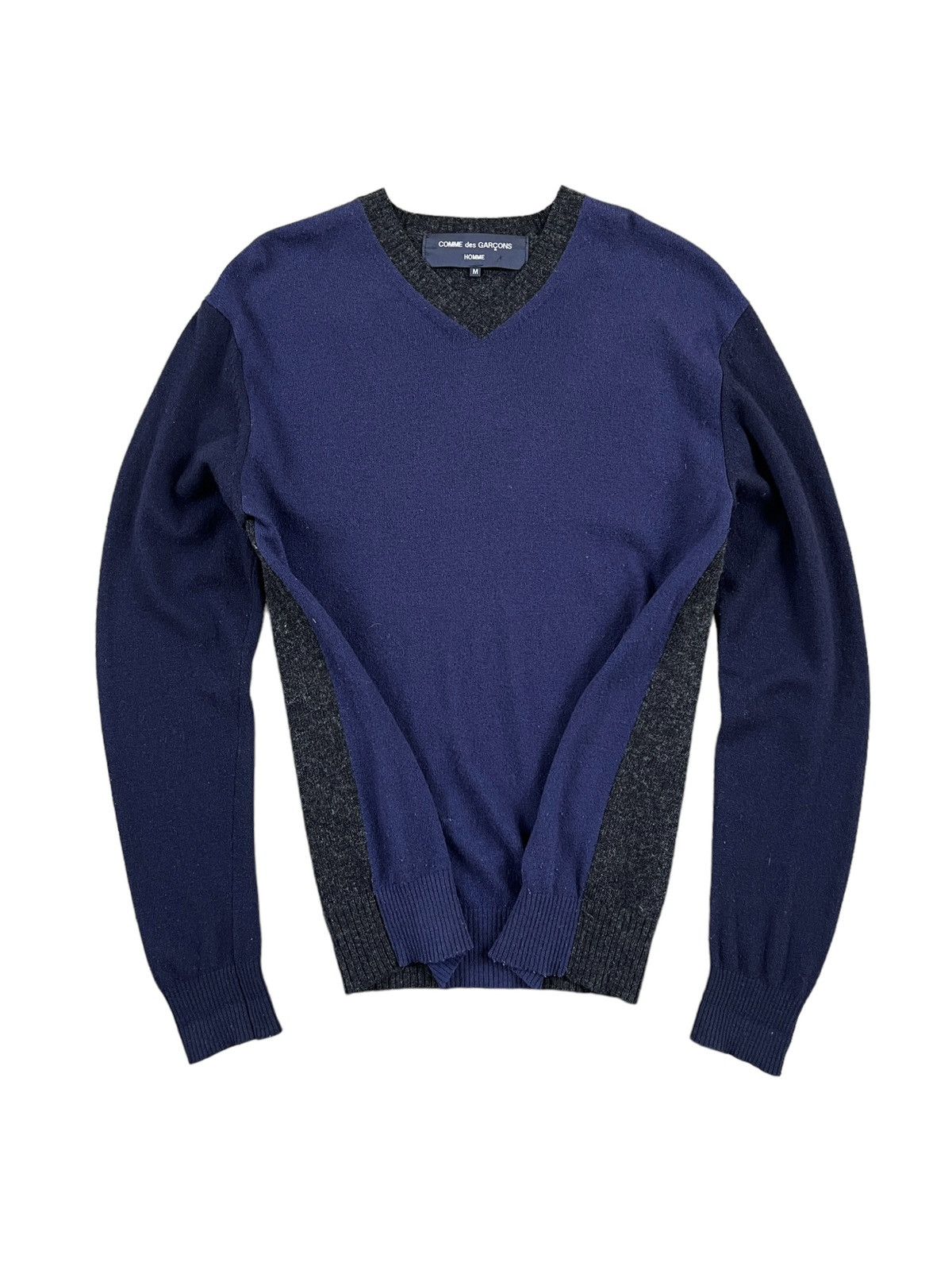 Comme des Garcons Homme Vintage Comme des Garçons Homme Tricolour Wool Jumper Size US M / EU 48-50 / 2 - 1 Thumbnail
