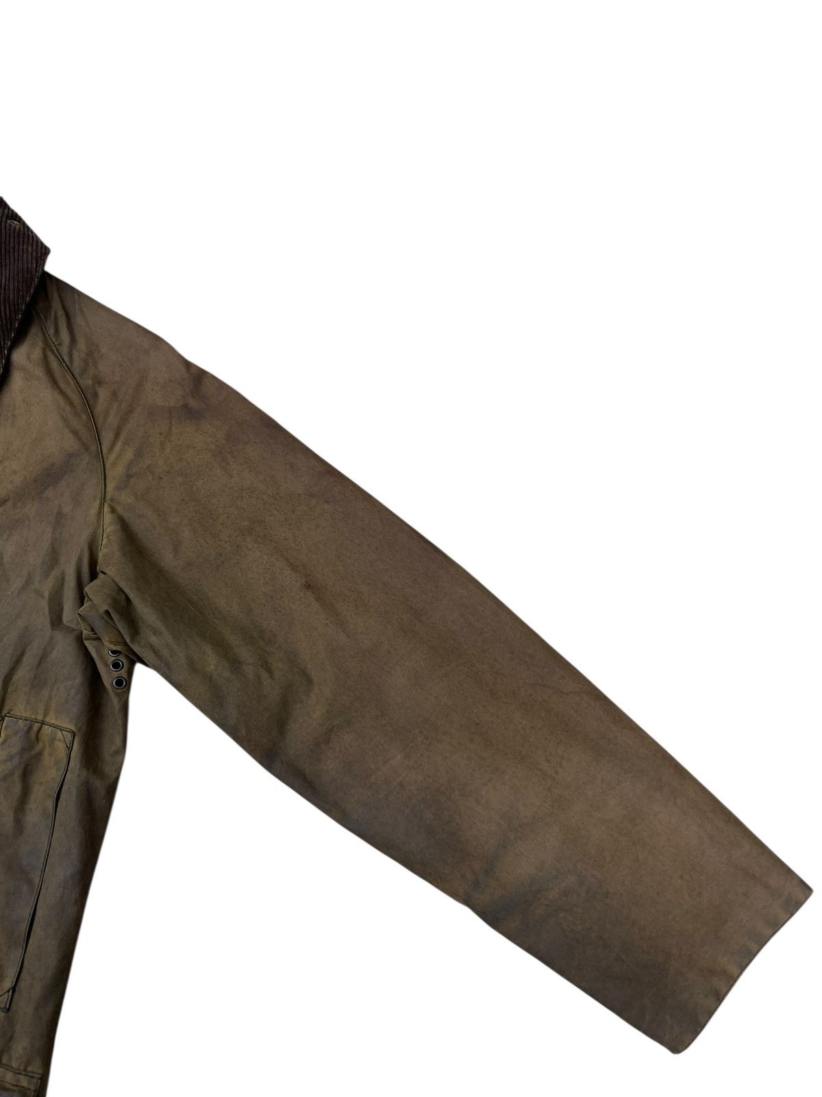 Barbour Trashed Vintage Barbour Beaufort Distressed Waxed Jacket Size US S / EU 44-46 / 1 - 11 Thumbnail