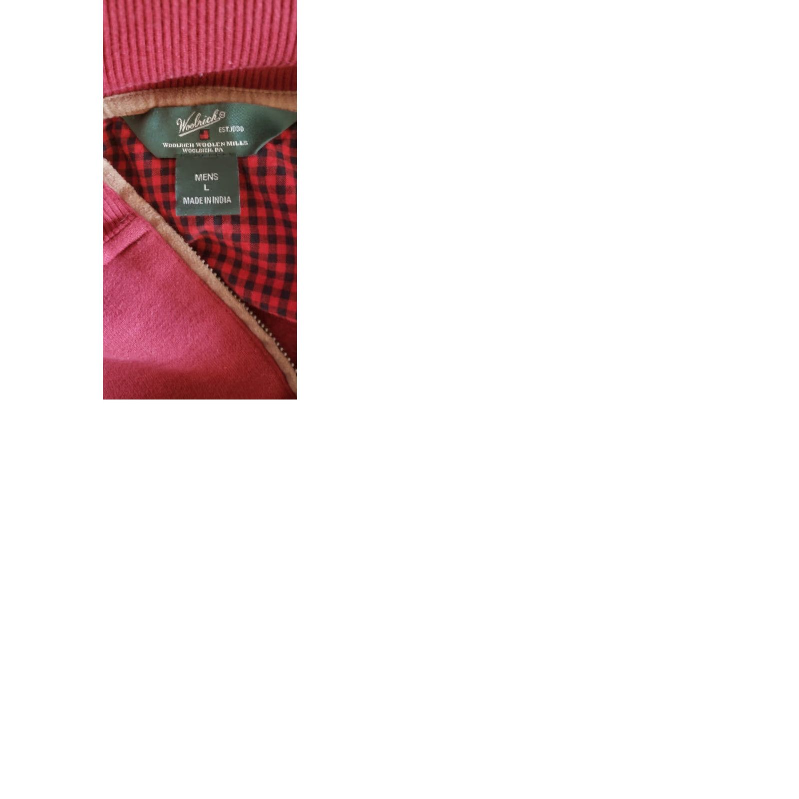 Vintage Woolrich Woolen Mills 1/4 Zip Pullover Sweater Elbow Patch Red Men’s Large New Shirt Size US L / EU 52-54 / 3 - 9 Thumbnail