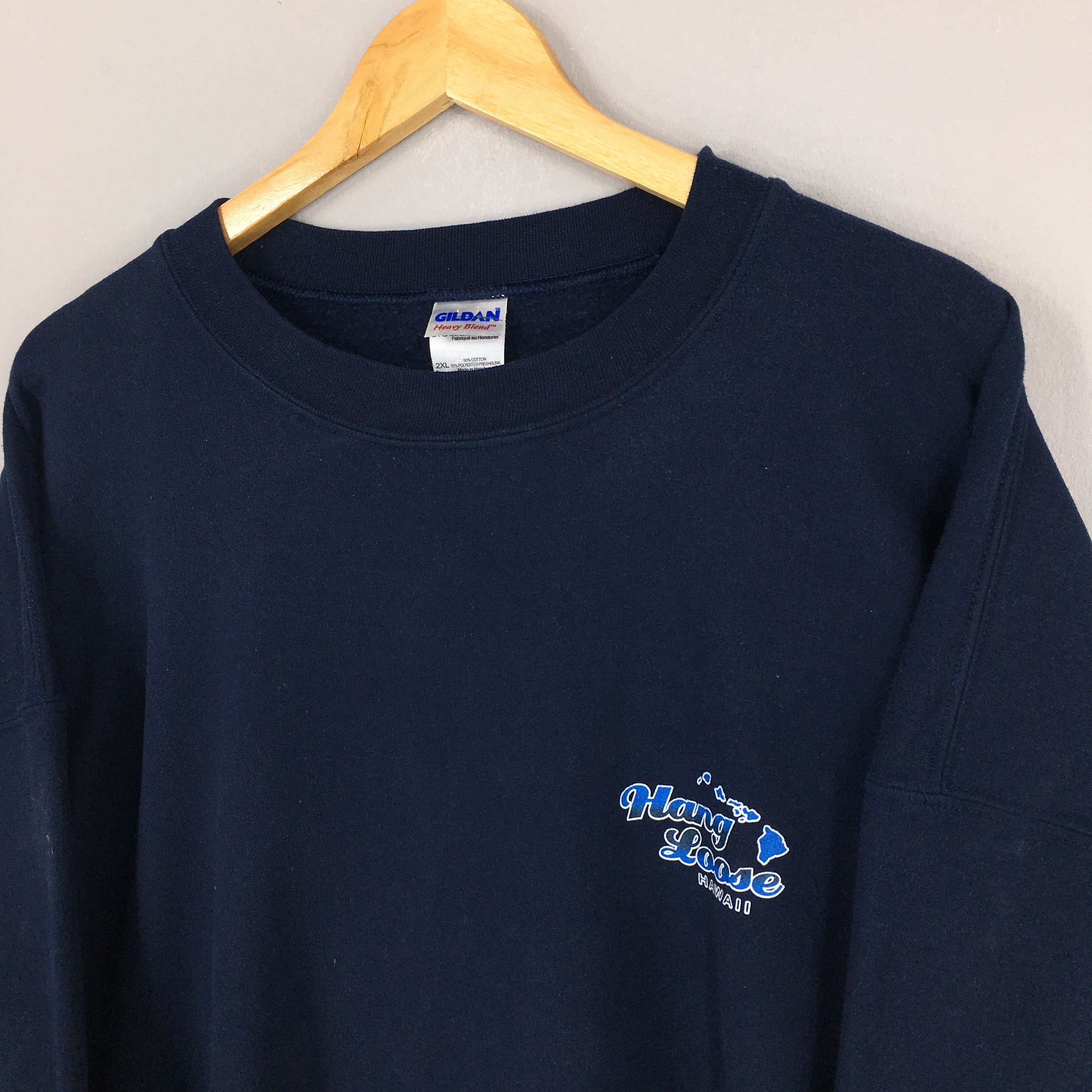 Vintage Vintage 90s Hang Loose Hawaii Beach Sweatshirt 2XLarge Size US XXL / EU 58 / 5 - 3 Thumbnail