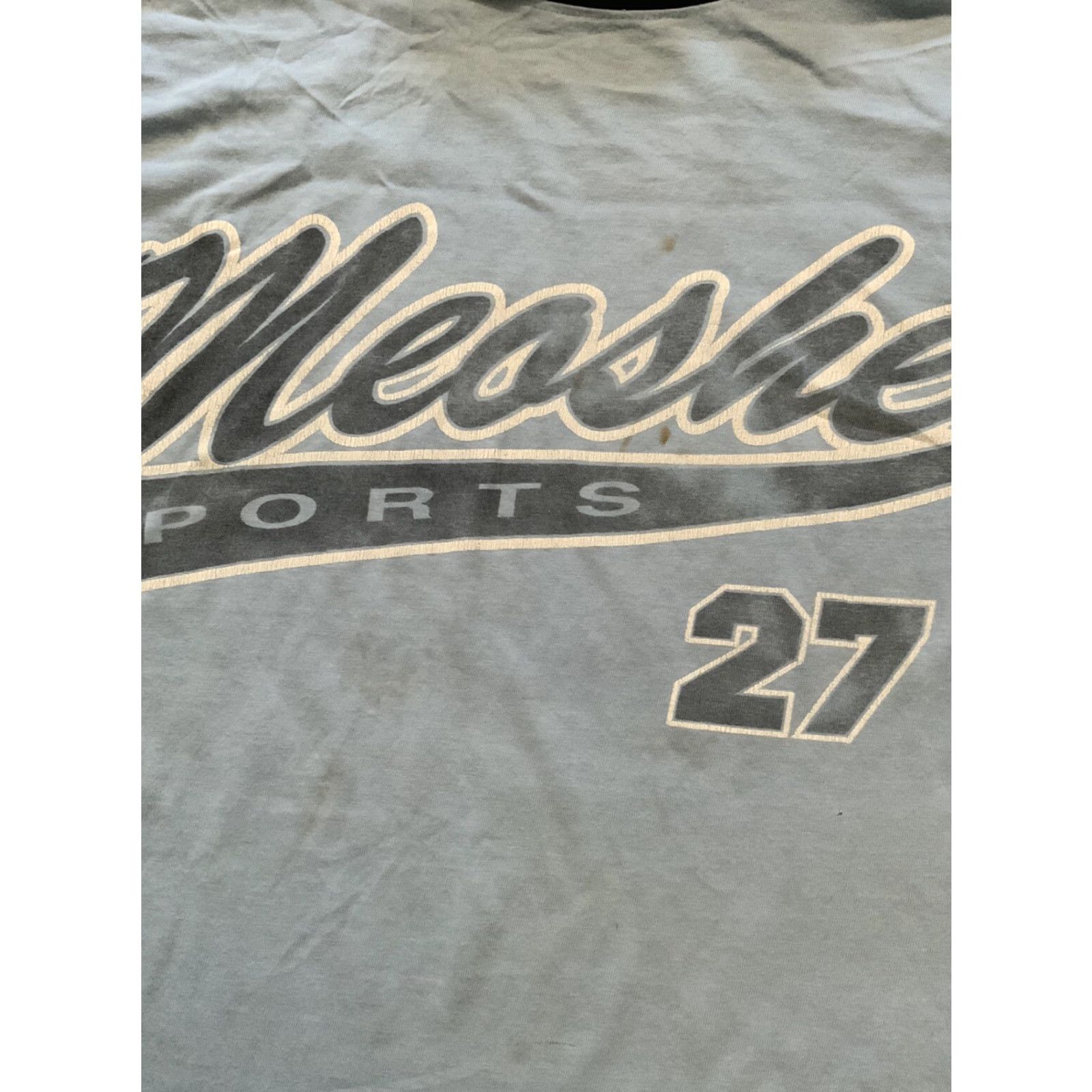Vintage VINTAGE Meoshe Sports 27 Blue Signature Hip Hop Classic T-Shirt XL Men Blue Hip Hop T-Shirt Mens XL Vintage 90s Size US XL / EU 56 / 4 - 5 Thumbnail