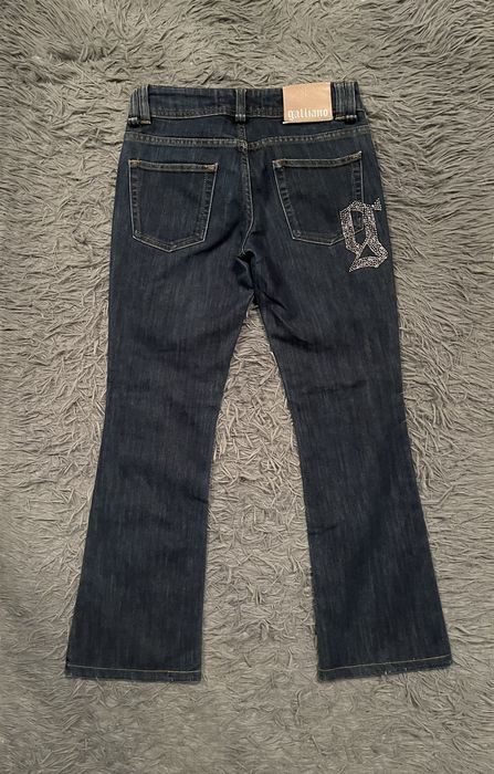 Galliano Galliano 00s vintage rhinestones logo jeans denim | Grailed