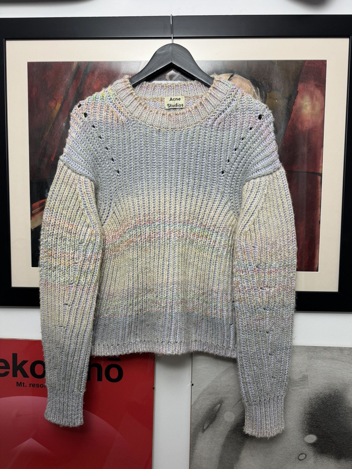 Acne Studios Acne Studios Zora Multicolour Knit Sweater Boxy Oversize Size US M / EU 48-50 / 2 - 1 Thumbnail
