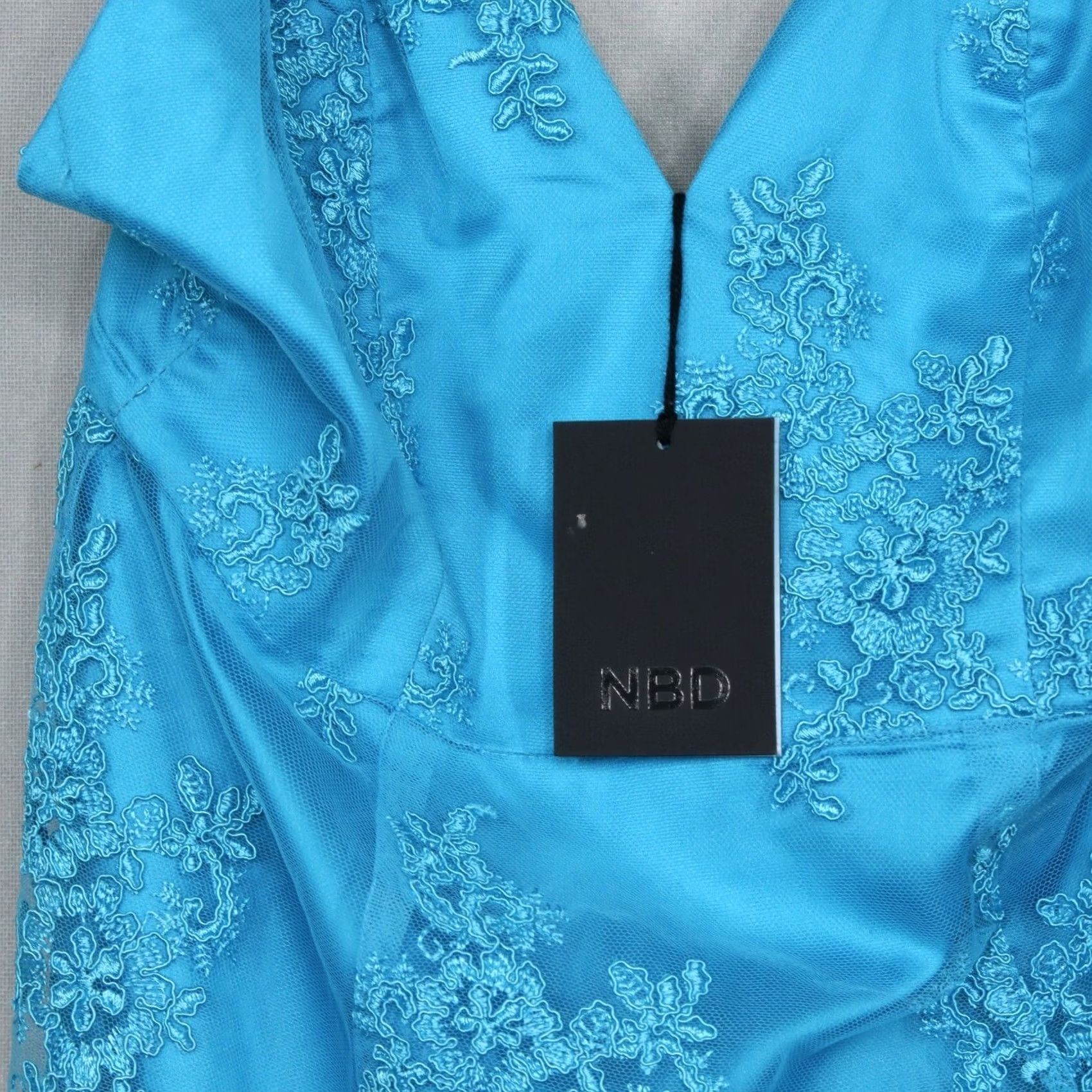 NBD NBD Blue Lace Mini Dress Sleeveless V-Neck Size S Party Cocktail Women Size S / US 4 / IT 40 - 2 Thumbnail