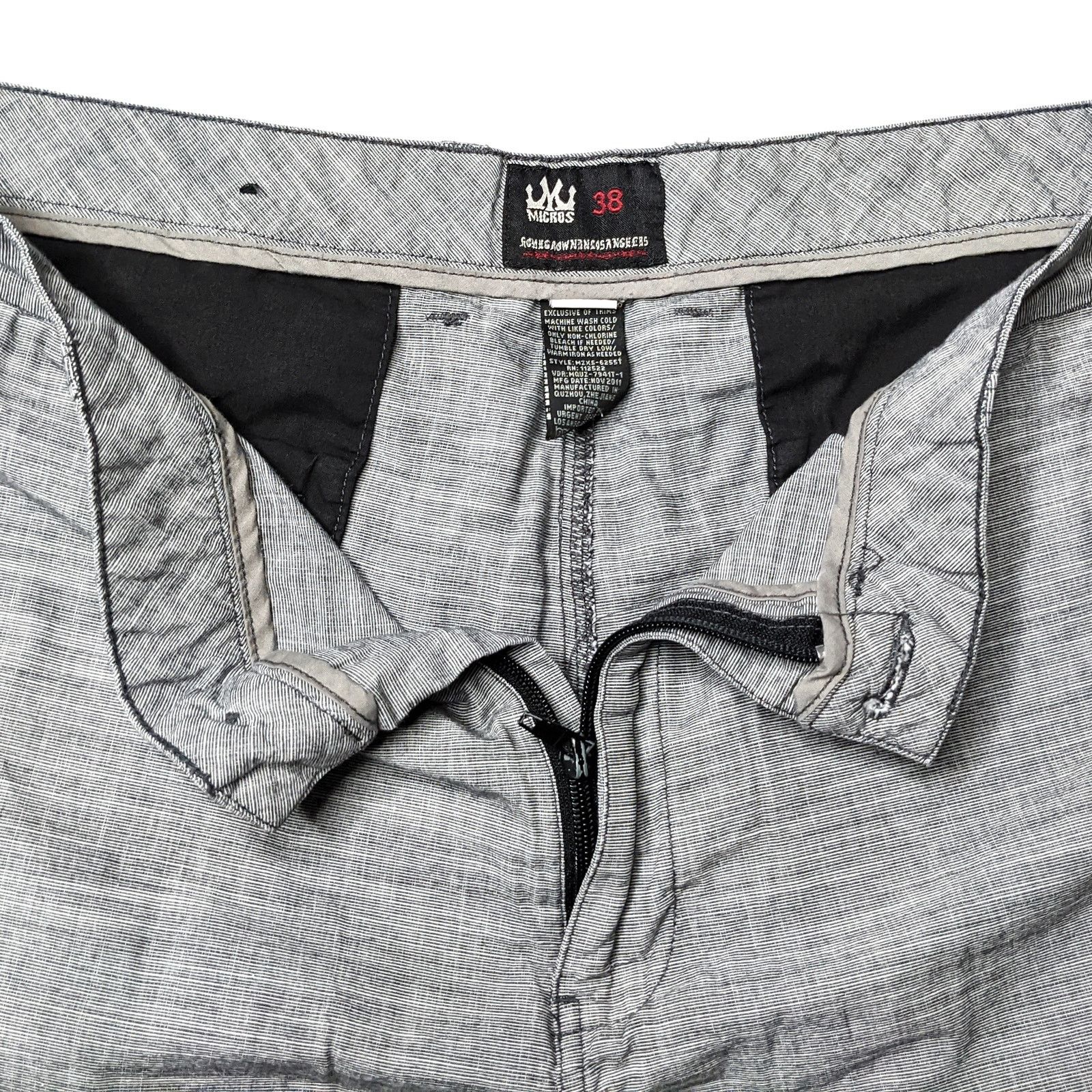 Other Micros Flat Front Casual Shorts Men's 38 Gray Lightweight Size US 38 / EU 54 - 5 Thumbnail