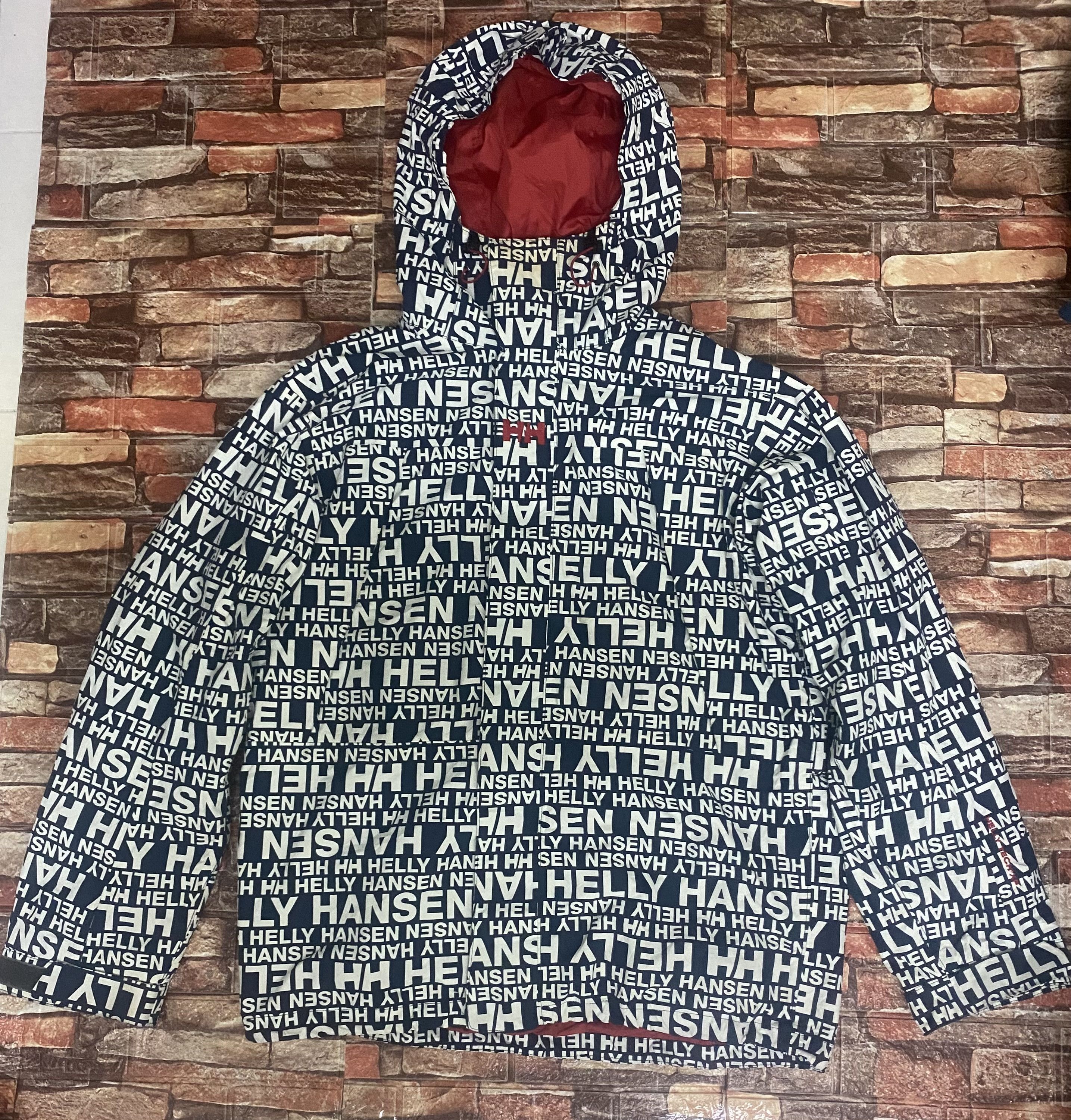 Helly Hansen Rare Helly Hansen Full Print Water Proof Hoodie Size US L / EU 52-54 / 3 - 1 Thumbnail