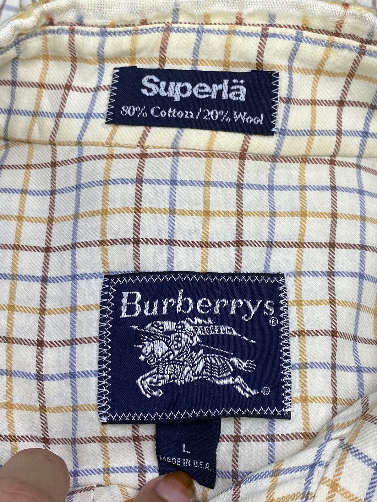 Burberry × Vintage Vintage Burberry Button up Size US L / EU 52-54 / 3 - 15 Thumbnail